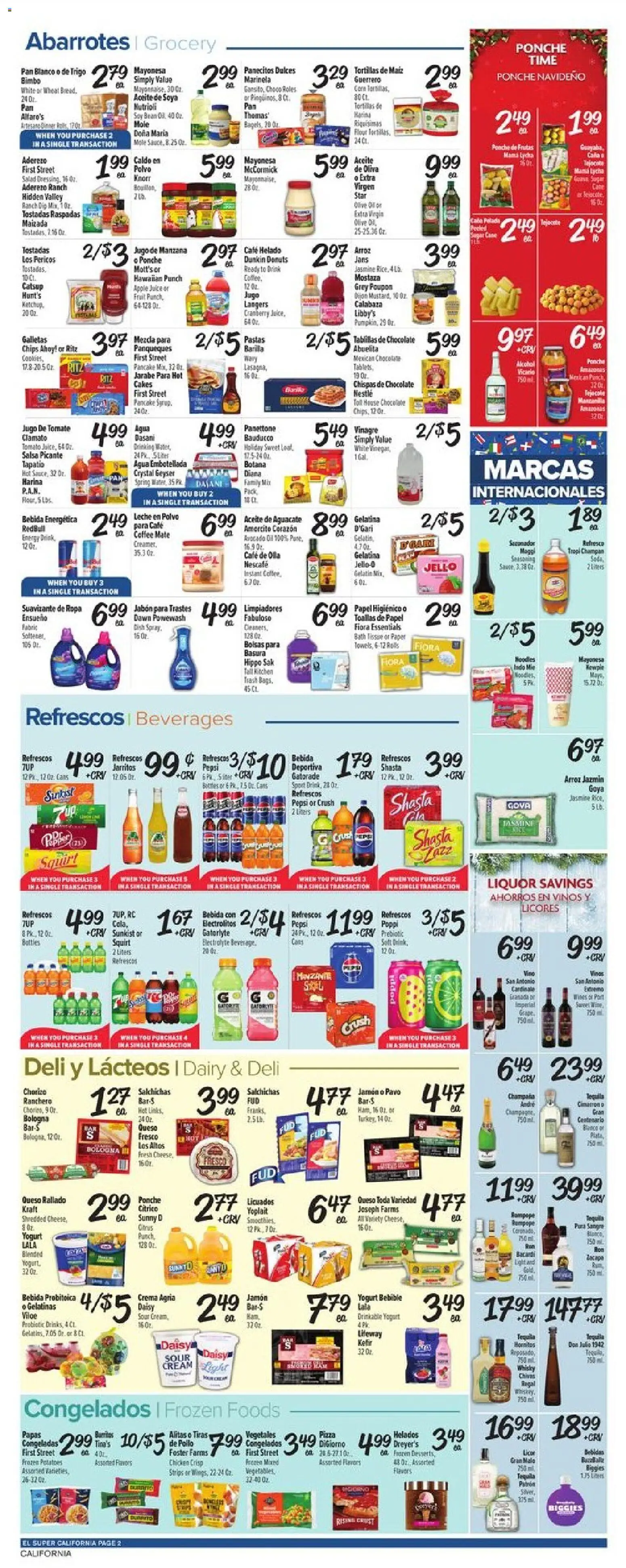 El Super Weekly Ad - CA - valid from 17.12.2025 | Page: 2 | Products: Bath, Coffee, Sour cream, Chips