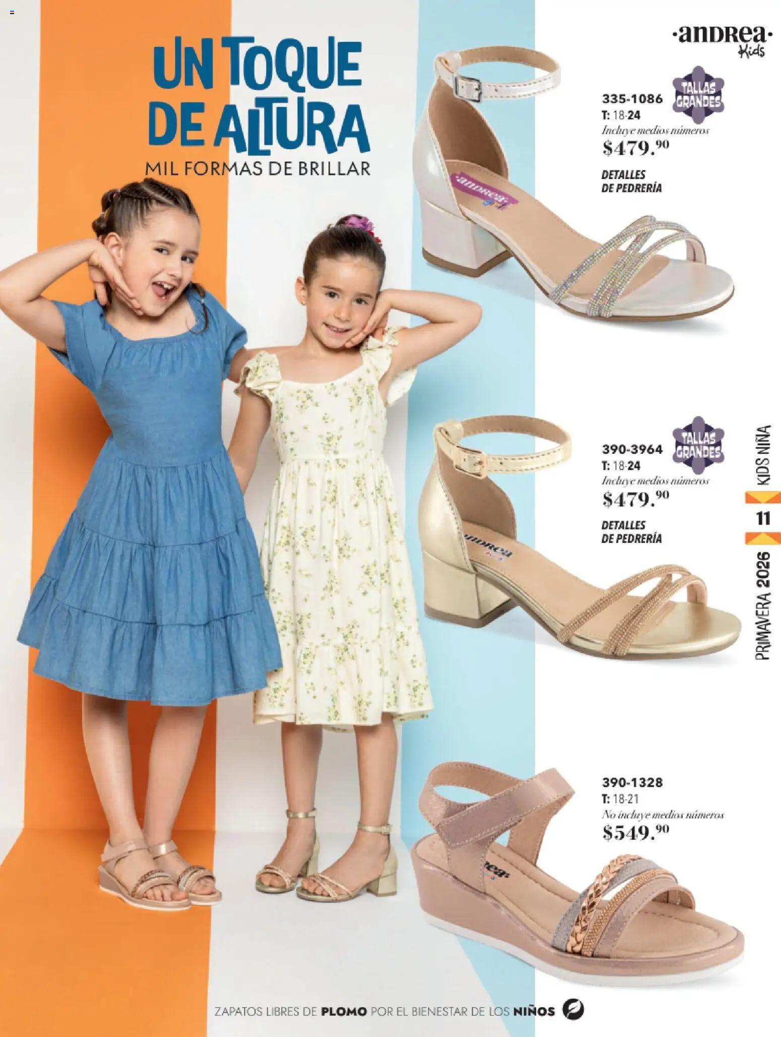 Nuevas ofertas de Andrea válidas en toda la República Mexicana desde el 25.01.2026. ¡Encuentra las mejores ofertas en Andrea catálogo Infantil! | Página: 11 | Productos: Zapatos