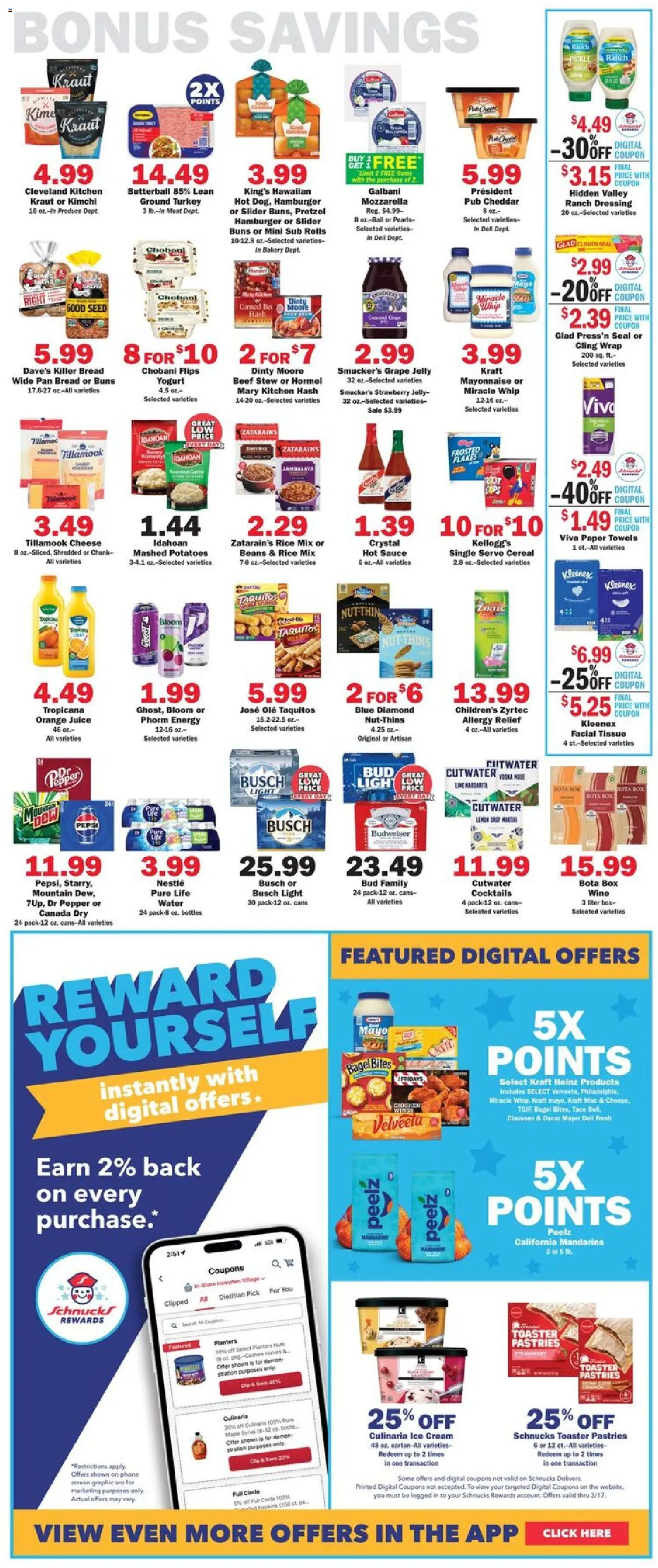 Schnucks Weekly Ad - valid from 11.03.2026 | Page: 5 | Products: Box, Yogurt, Wine, Mayonnaise