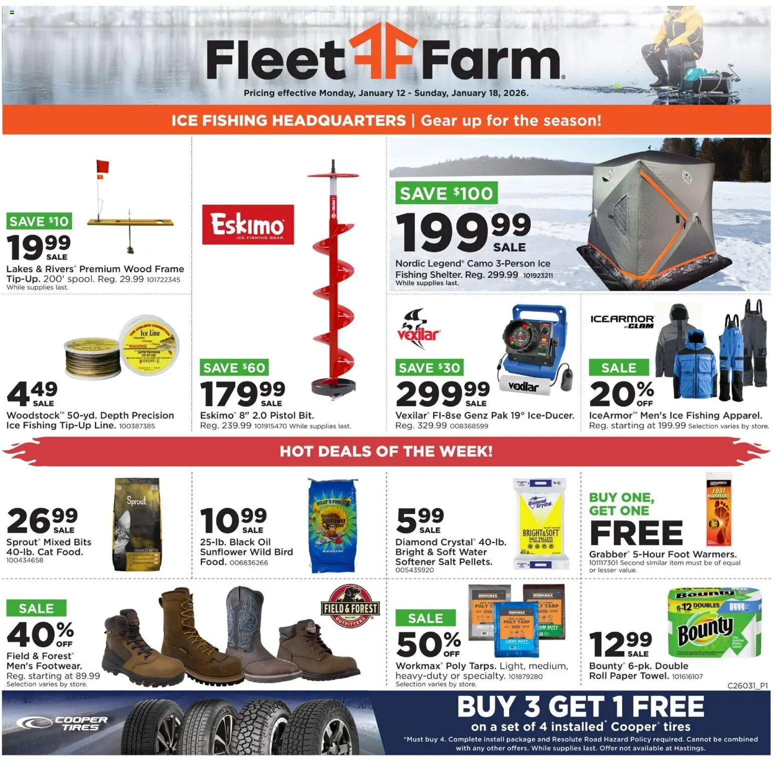 Mills Fleet Farm Weekly Ad - valid from 12.01.2026 | Page: 2 | Products: Oil, Water, Salt