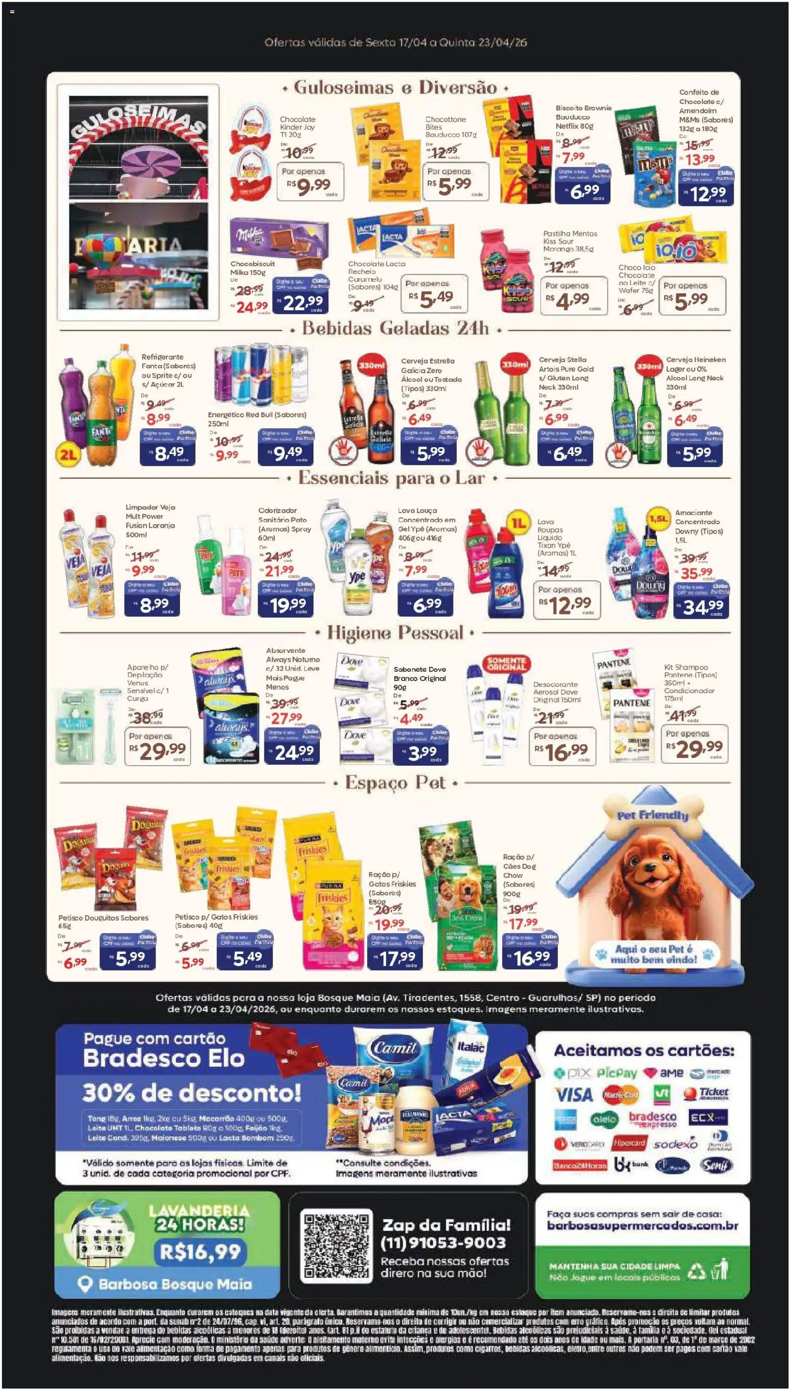 Barbosa Supermercados Folheto - válido de 17.04.2026 | Página: 4 | Produtos: Amendoim, Biscoito, Fanta, Absorvente