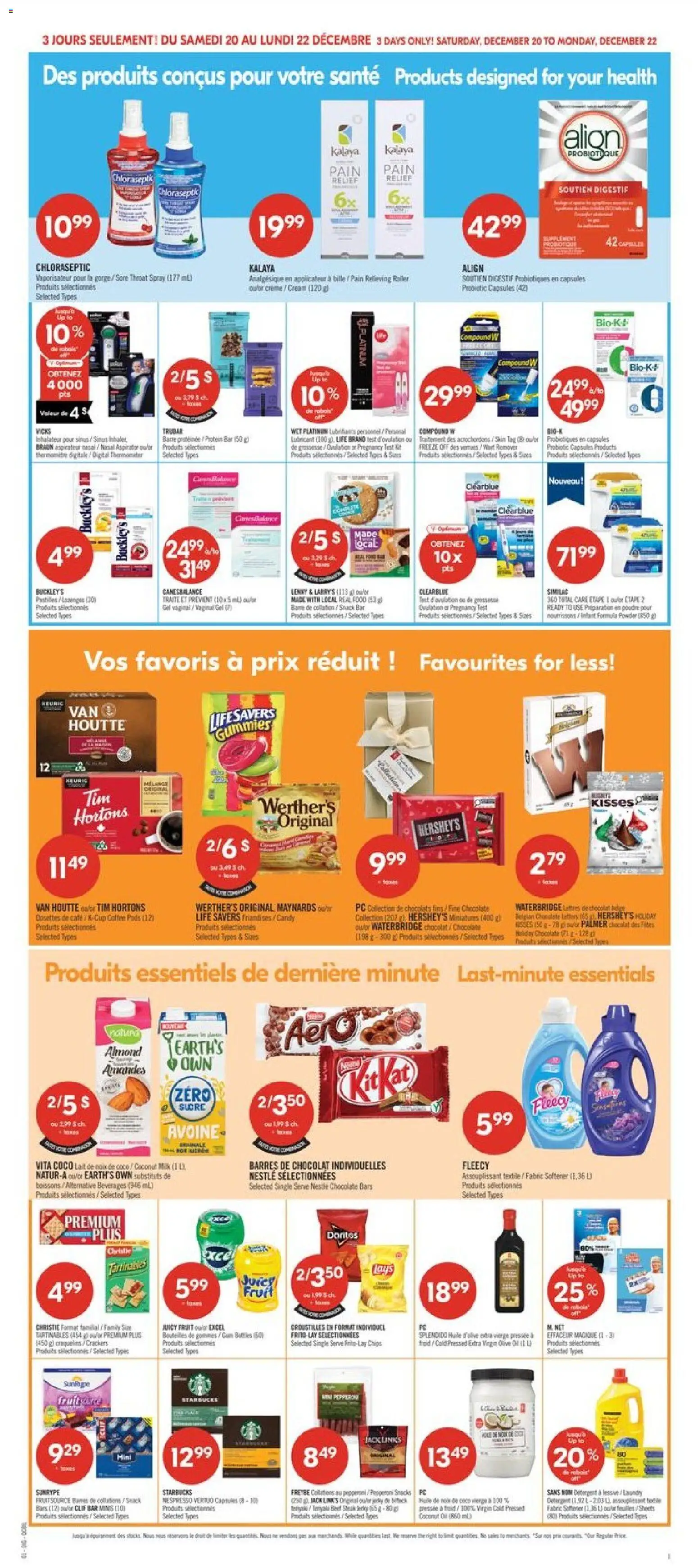 Pharmaprix flyer valid from 20.12.2025 | Page: 12 | Products: Beef, Thermometer, Fabric softener, Coffee