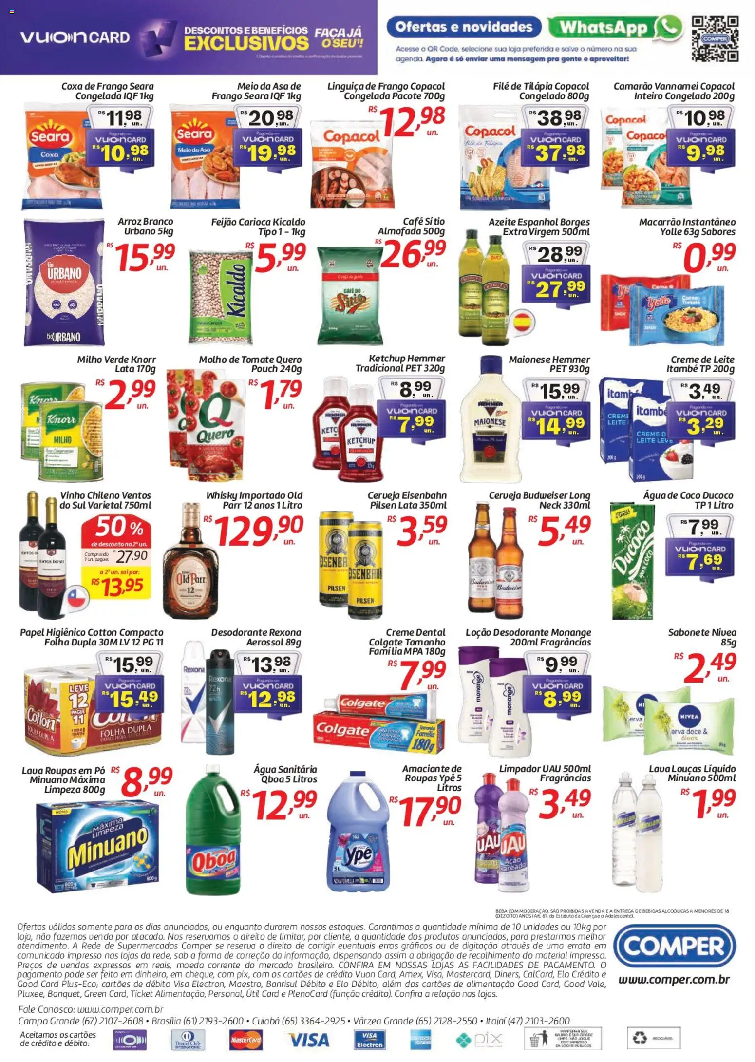 Comper Folheto - válido de 28.10.2025 | Página: 2 | Produtos: Almofada, Arroz, Creme de leite, Frango