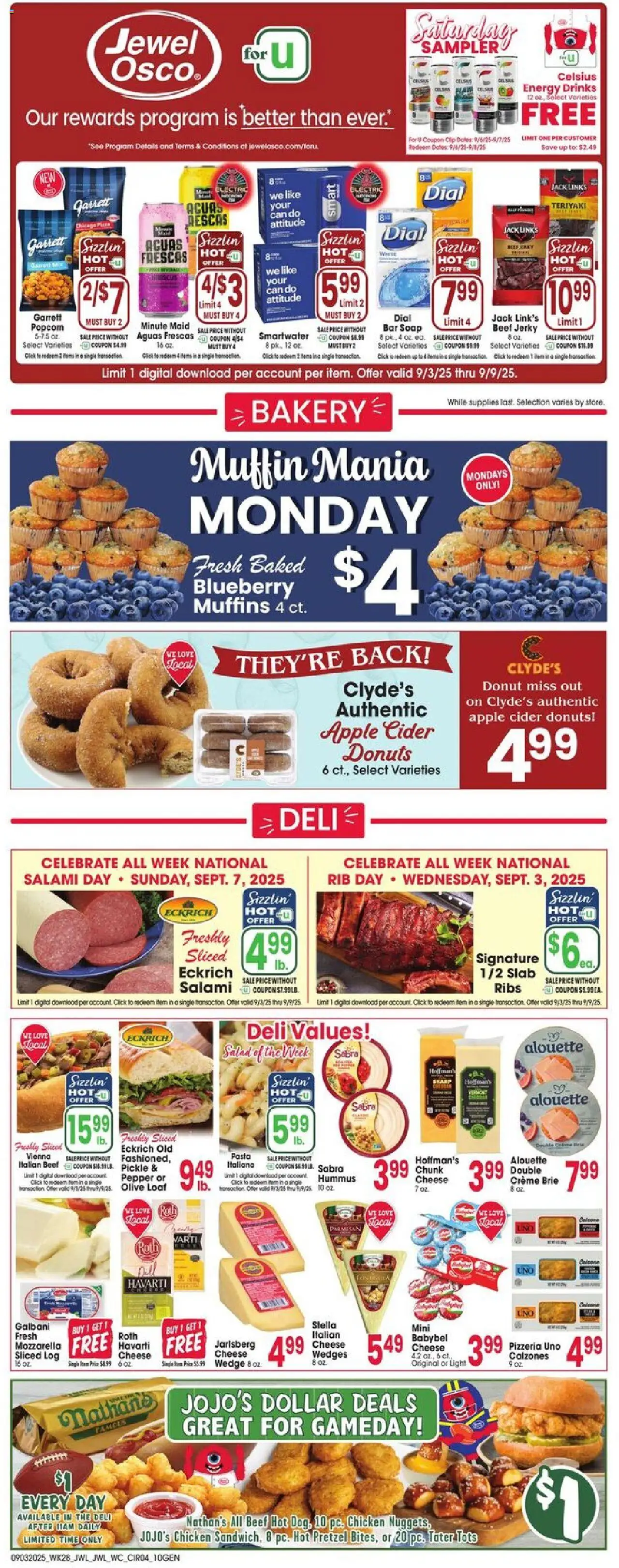 Jewel Osco Weekly Ad - IA - valid from 03.09.2025 | Page: 4 | Products: Soap, Pasta, Bar Soap, Salad