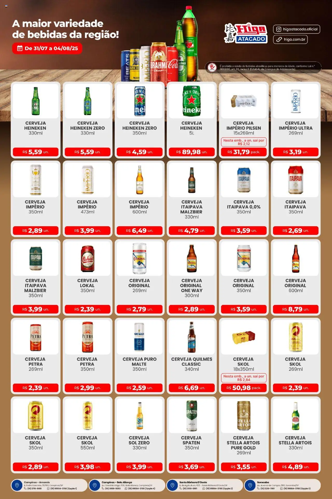 Higa Atacado Folheto - válido de 31.07.2025 | Página: 2 | Produtos: Aliança, Cerveja, Cerveja Heineken, Heineken