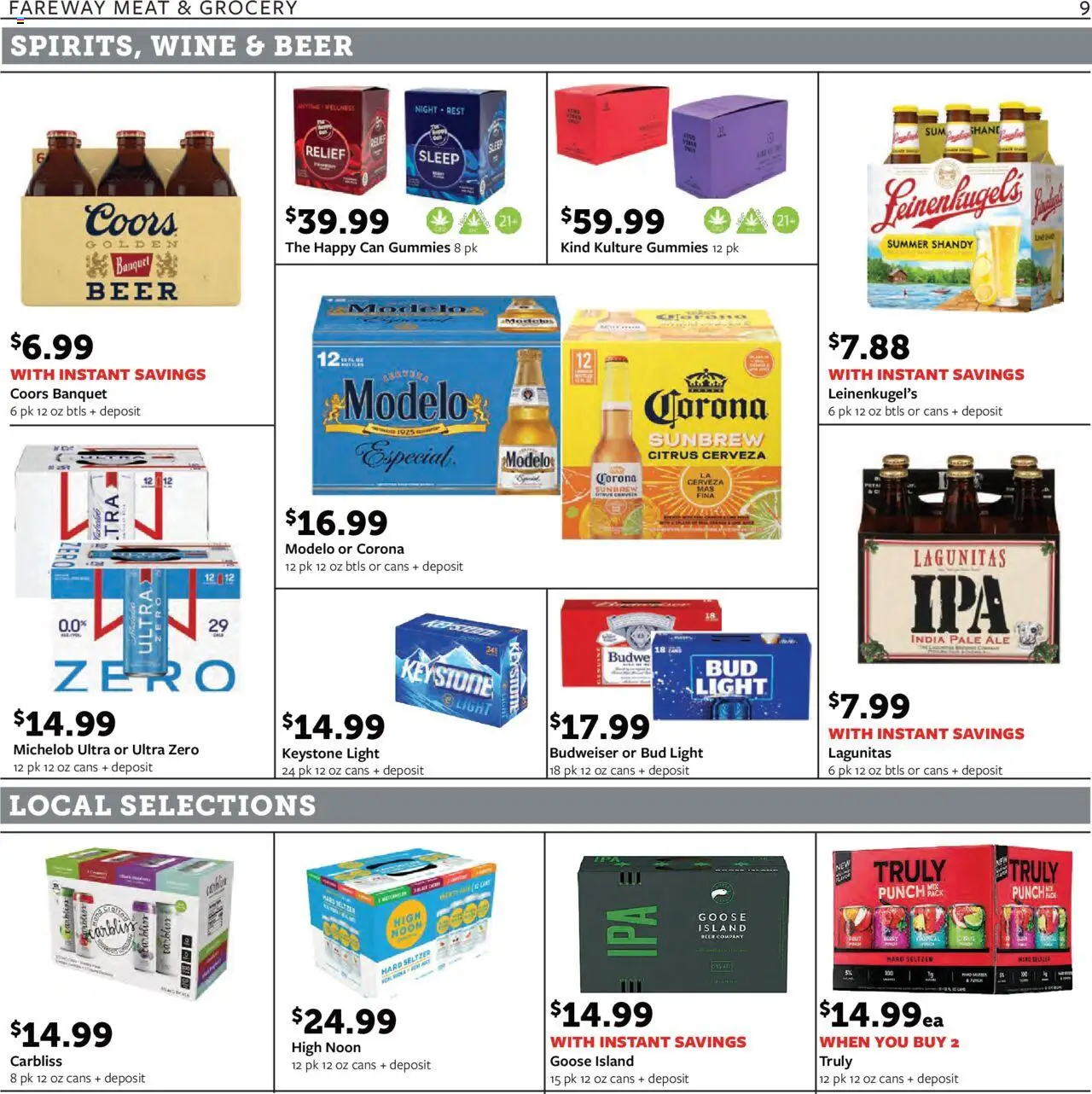 Fareway Weekly Ad - valid from 04.08.2025 | Page: 9 | Products: Wine, Beer
