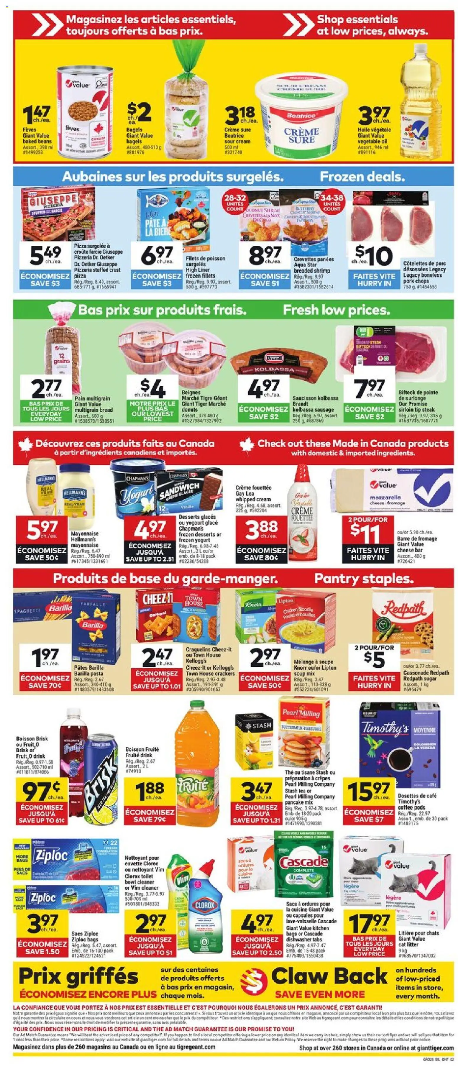 Giant Tiger flyer valid from 11.02.2026 | Page: 2 | Products: Sour cream, Cream, Oil, Bread