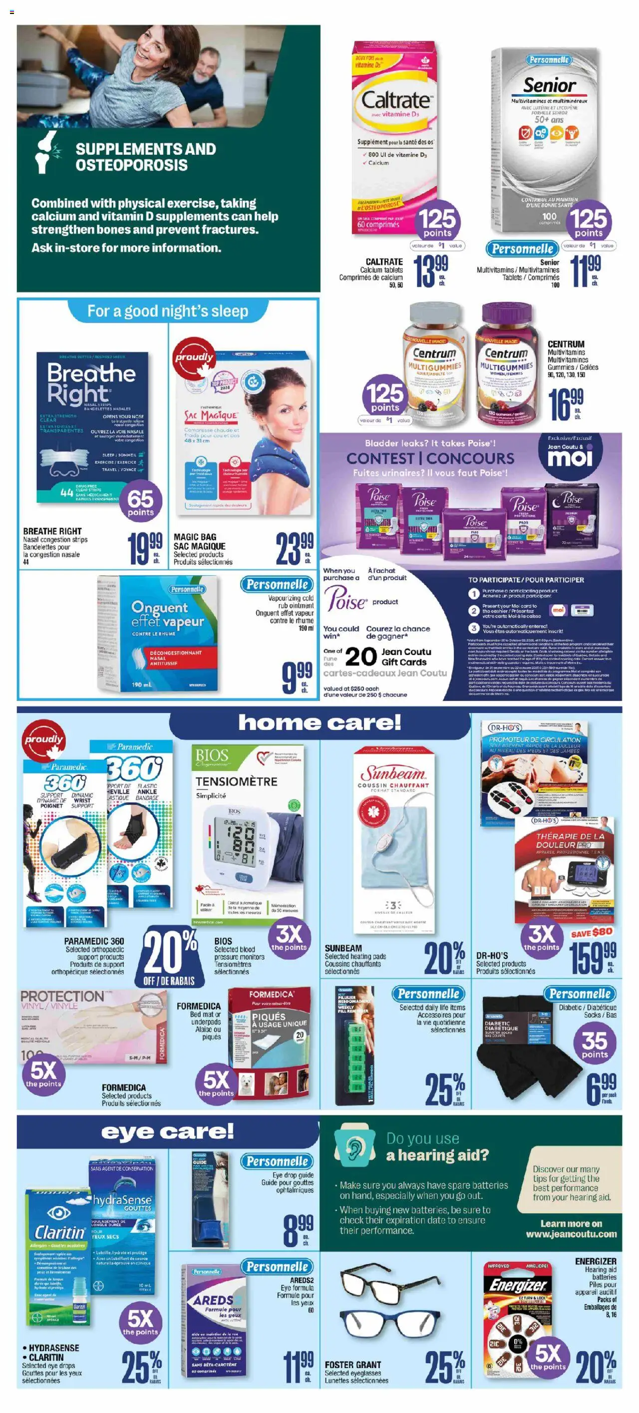 Jean Coutu flyer valid from 25.09.2025 | Page: 10 | Products: Bag, Bed, Socks