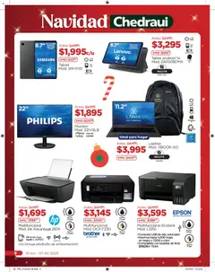 Vista previa de Chedraui folleto Navidad, nuevo folleto de la tienda, válido en México a partir del 18.11.2025 | Página: 8 | Productos: Usb, Pan, Tablet, Monitor
