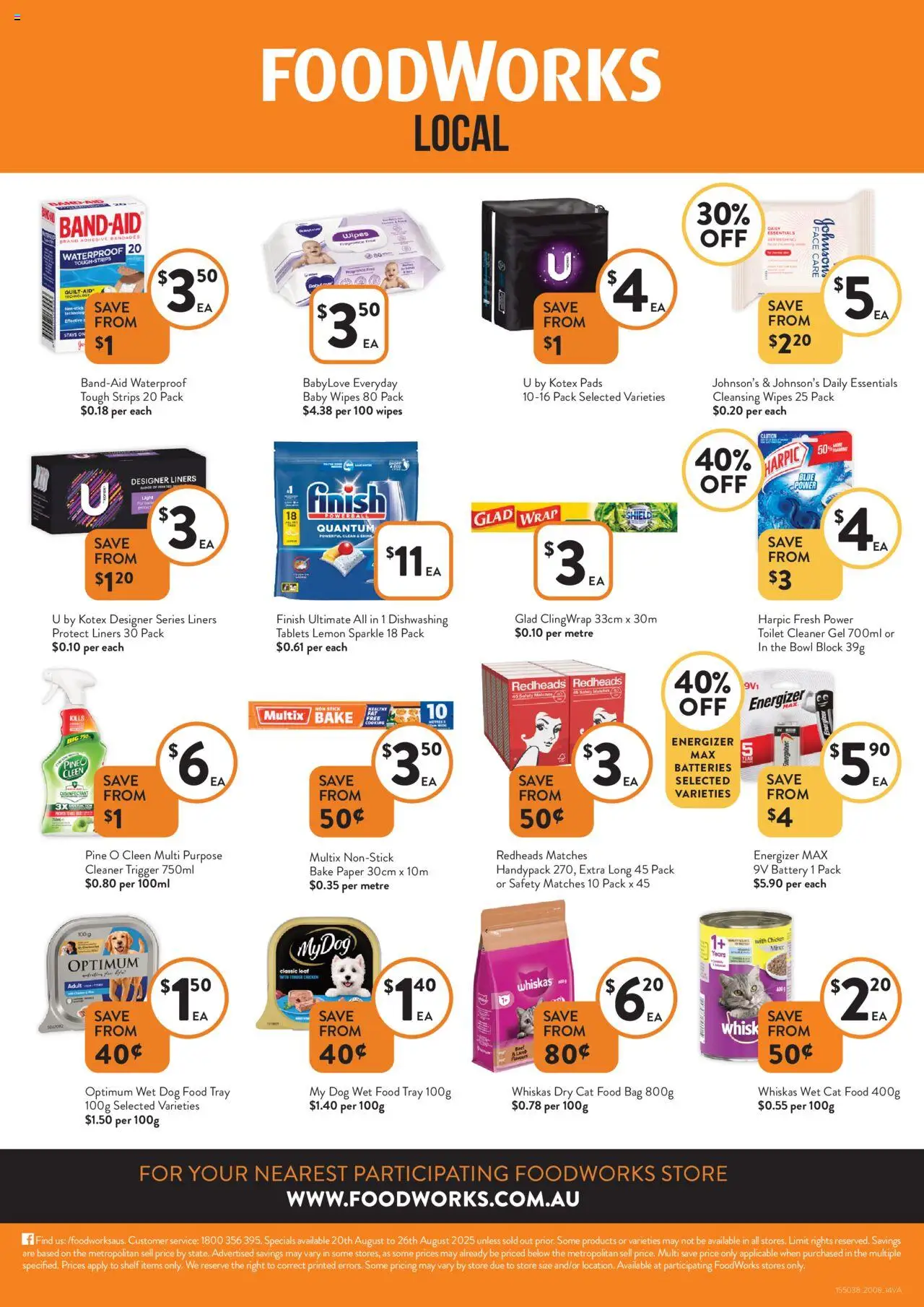 Foodworks catalogue - valid from 20.08.2025 | Page: 14 | Products: Toilet, Chicken, Batteries, Tablets