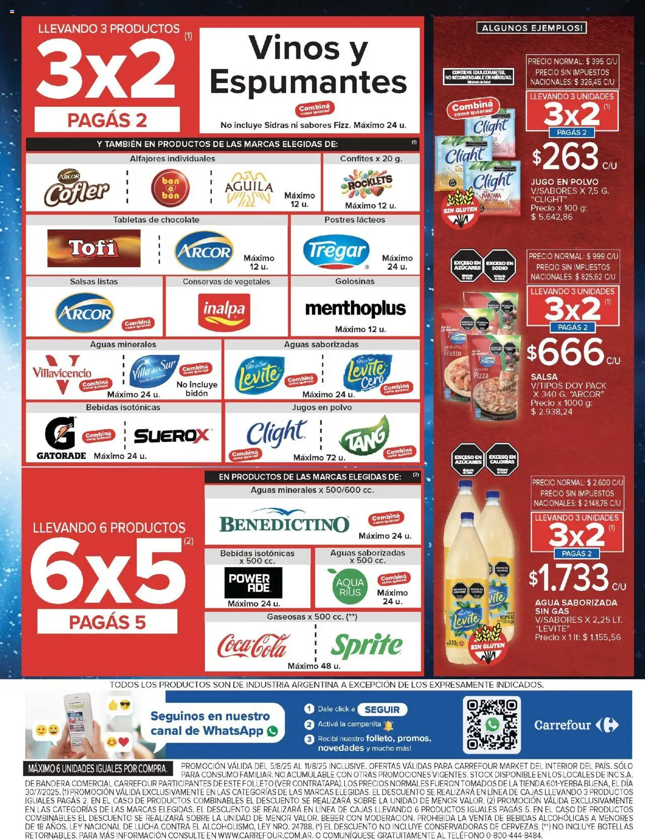 Carrefour Market catálogo - Corrientes │ válido desde el 05.08.2025 | Página: 5 | Productos: Bidón, Manzana, Chocolate, Pizza