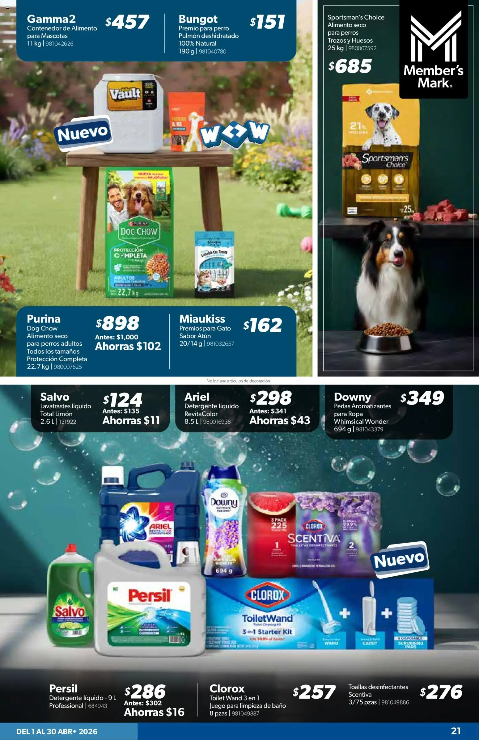 Nuevas ofertas de Sam's Club válidas en toda la República Mexicana desde el 01.04.2026. ¡Encuentra las mejores ofertas en Sam's Club catálogo! | Página: 21