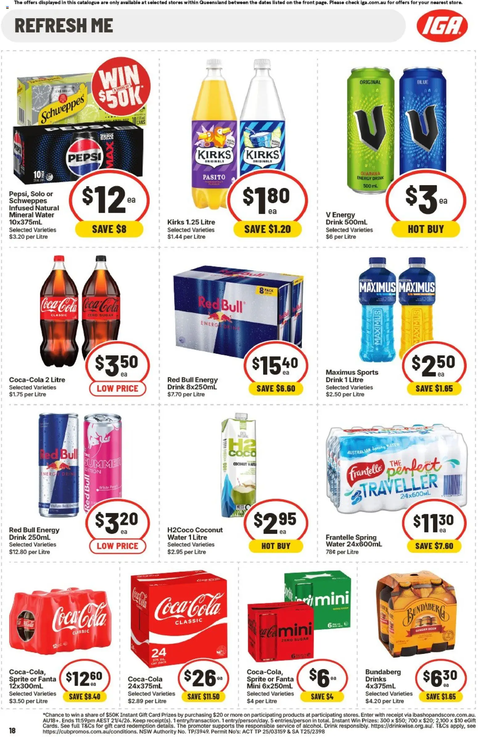 IGA catalogue - valid from 15.04.2026 | Page: 17 | Products: Bacon, Butter, Sugar, Peach