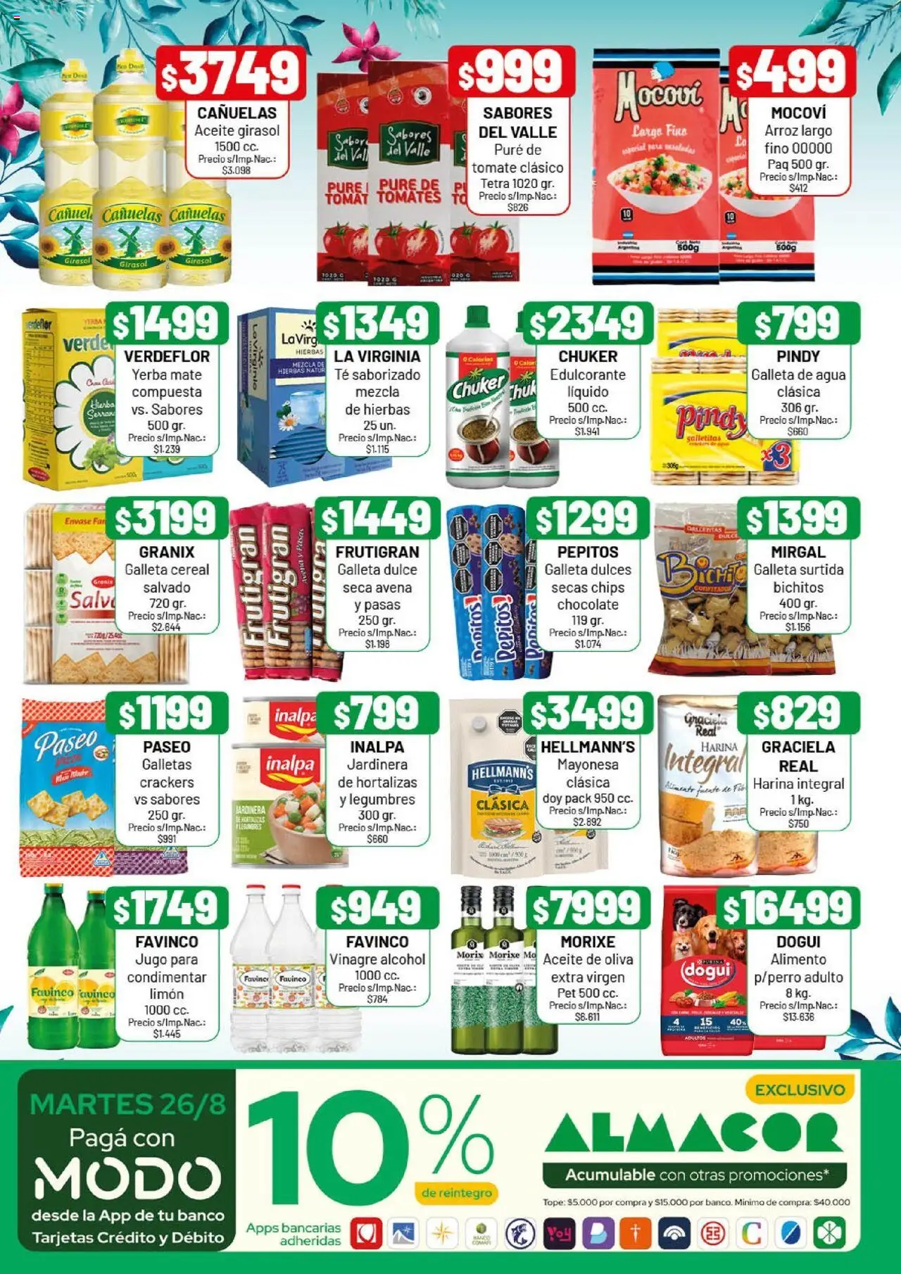 Almacor catálogo │ válido desde el 21.08.2025 | Página: 6 | Productos: Jugo, Tomates, Arroz, Té