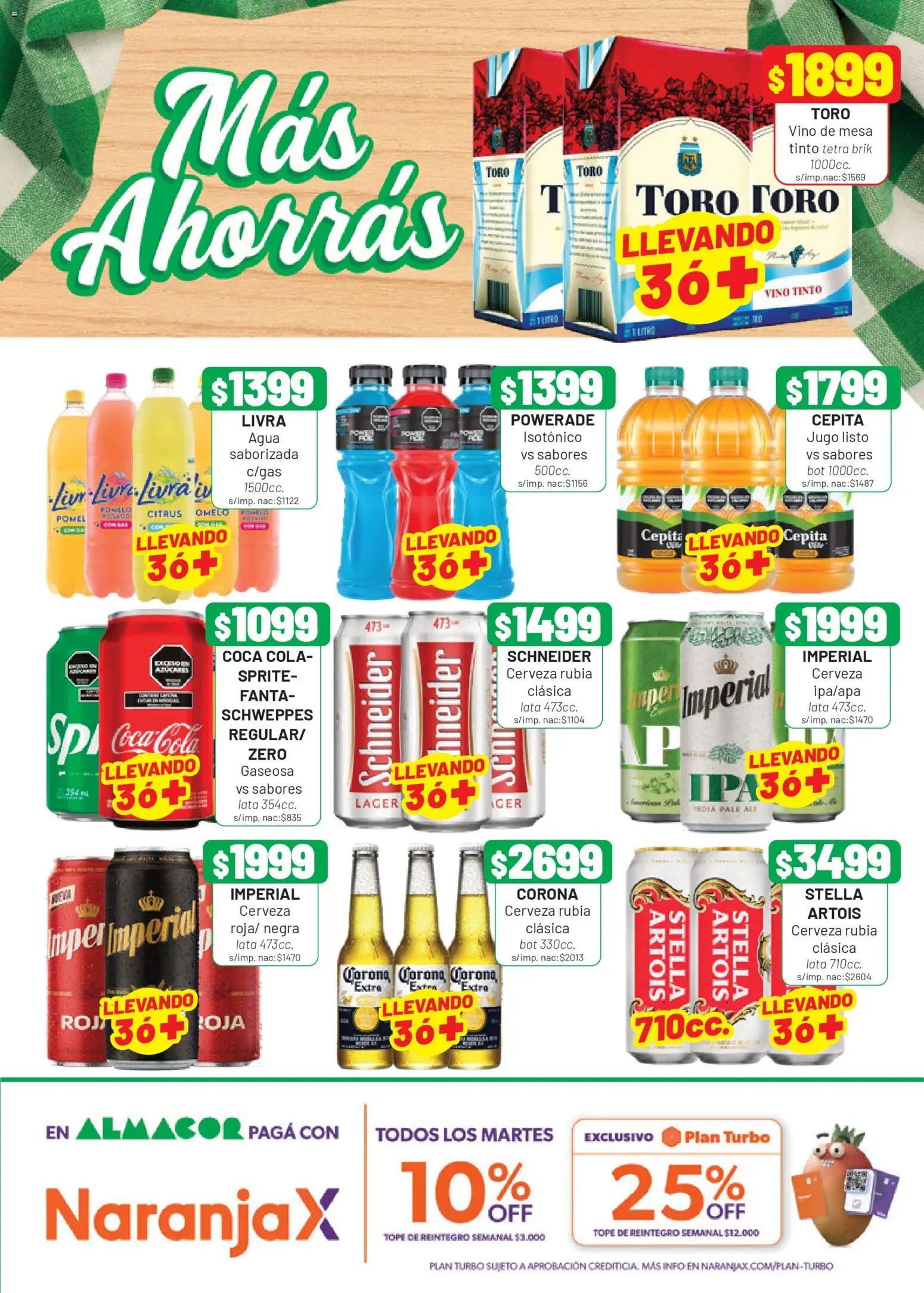 Almacor catálogo │ válido desde el 16.04.2026 | Página: 5 | Productos: Mesa, Gaseosa, Jugo, Cerveza