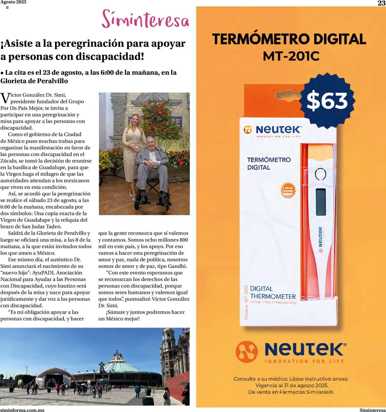 Nuevas ofertas de Farmacias Similares válidas en toda la República Mexicana desde el 01.08.2025. ¡Encuentra las mejores ofertas en Farmacias Similares - Catálogo! | Página: 23 | Productos: Termómetro, Té
