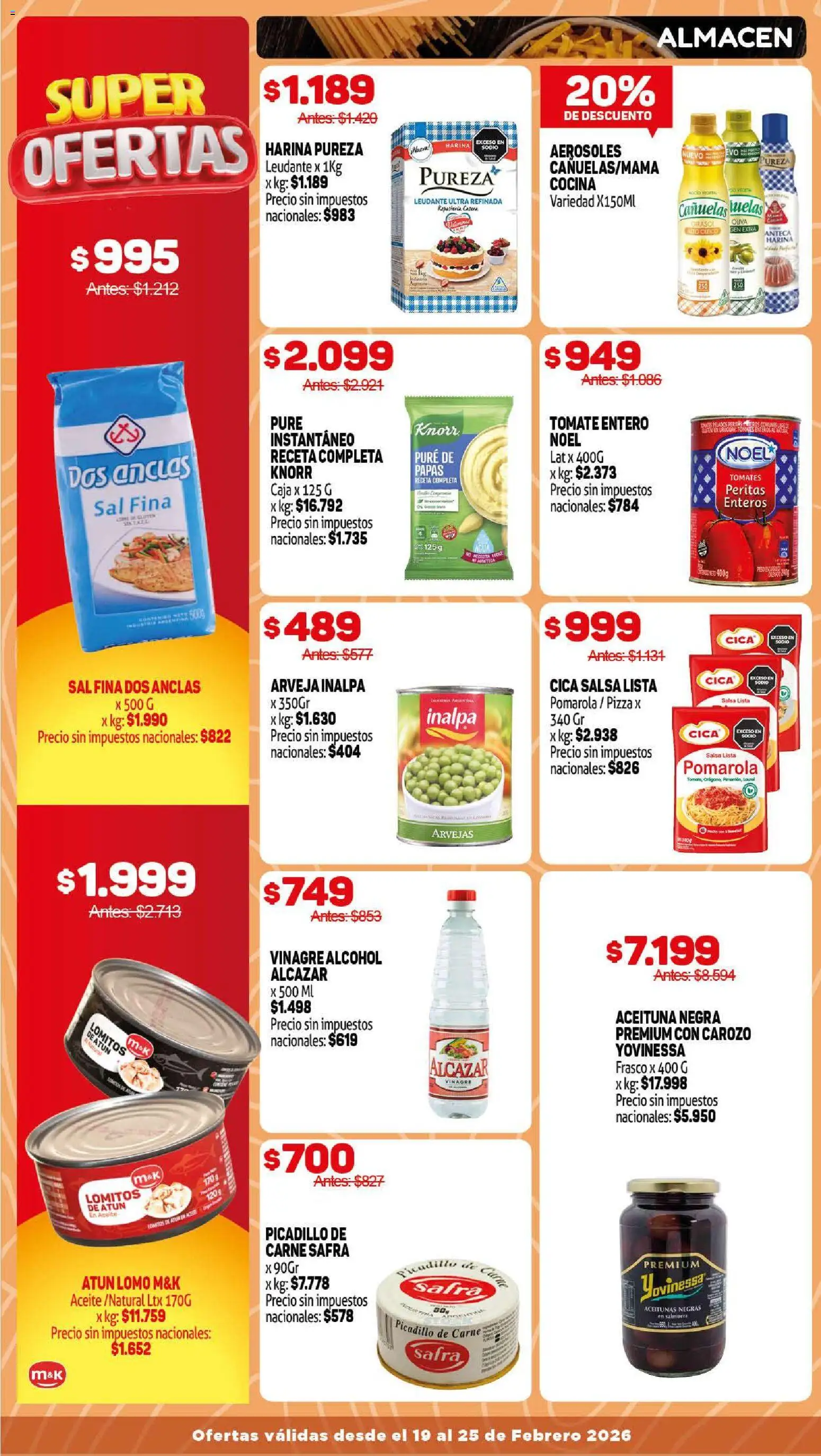 Makro ofertas │ válido desde el 19.02.2026 | Página: 5 | Productos: Caja, Harina, Aceitunas, Atún