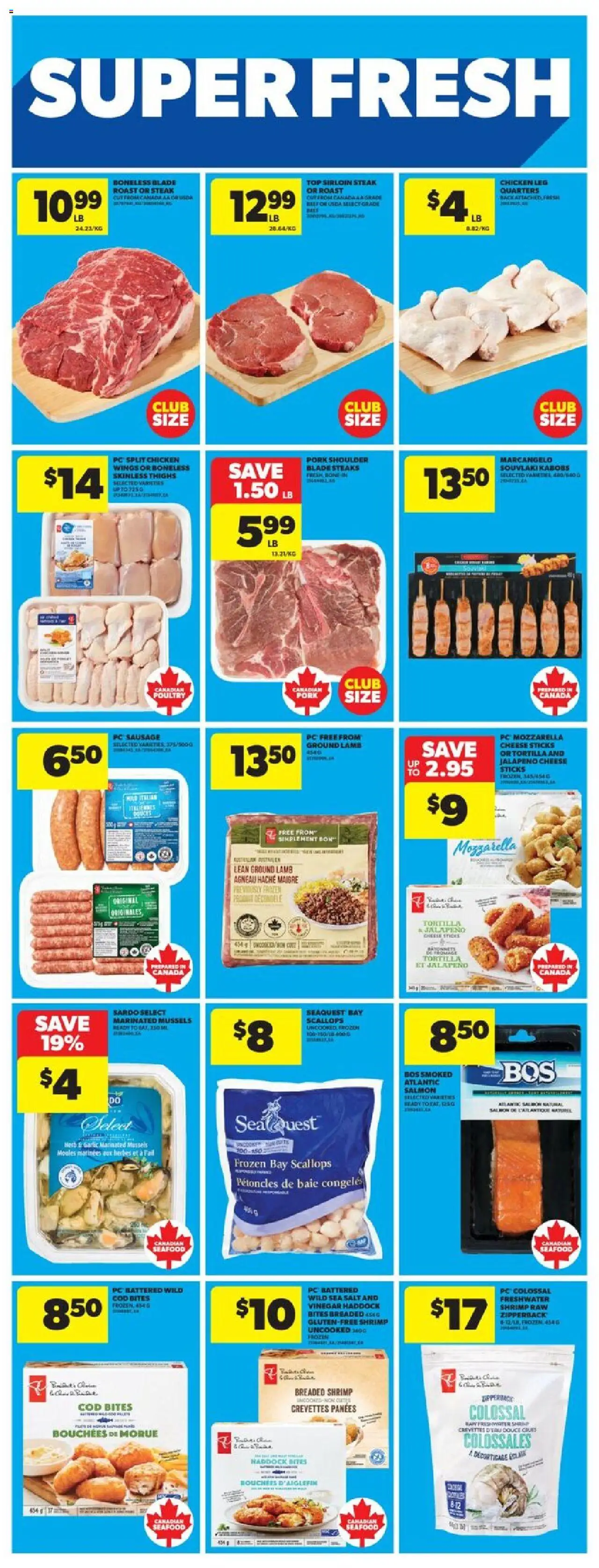 Real Canadian Superstore flyer valid from 16.10.2025 | Page: 18 | Products: PC, Cheese, Chicken, Pork