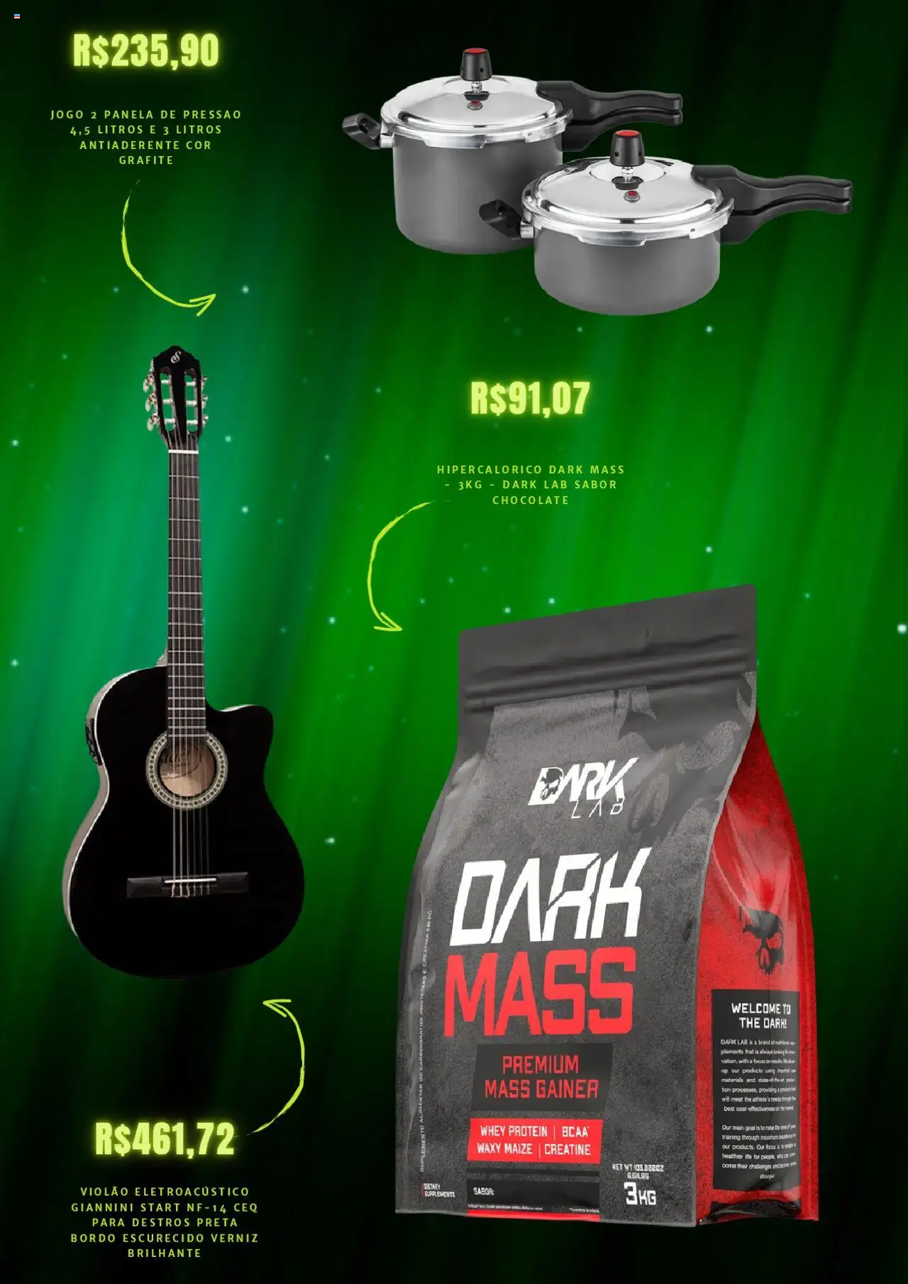 Mercado Livre Folheto - válido de 13.10.2025 | Página: 5 | Produtos: BCAA, Pó, Chocolate, Violão