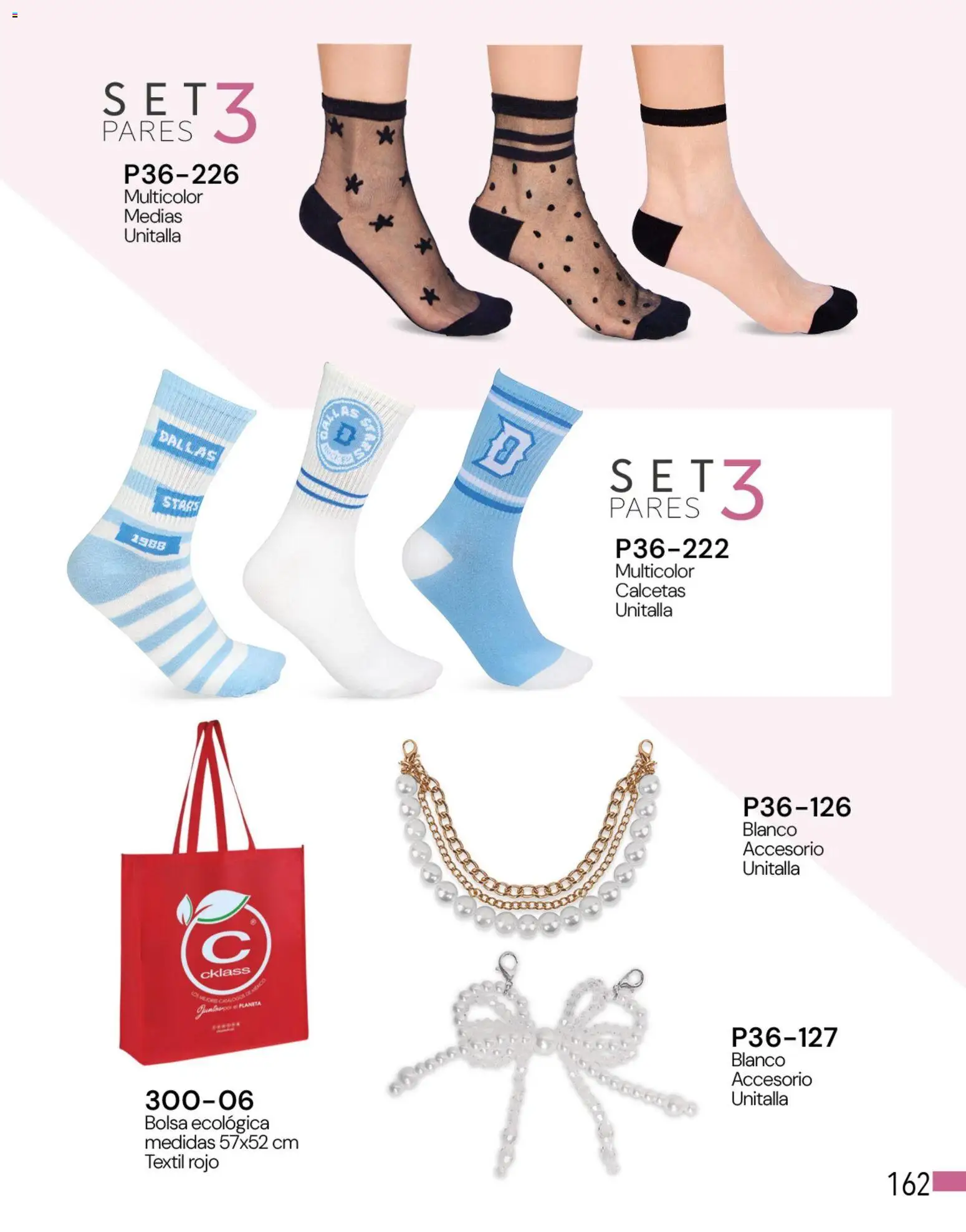 Nuevas ofertas de Cklass válidas en toda la República Mexicana desde el 05.03.2026. ¡Encuentra las mejores ofertas en Cklass catálogo Complemento Verano Ropa! | Página: 399 | Productos: Calcetas, Bolsa