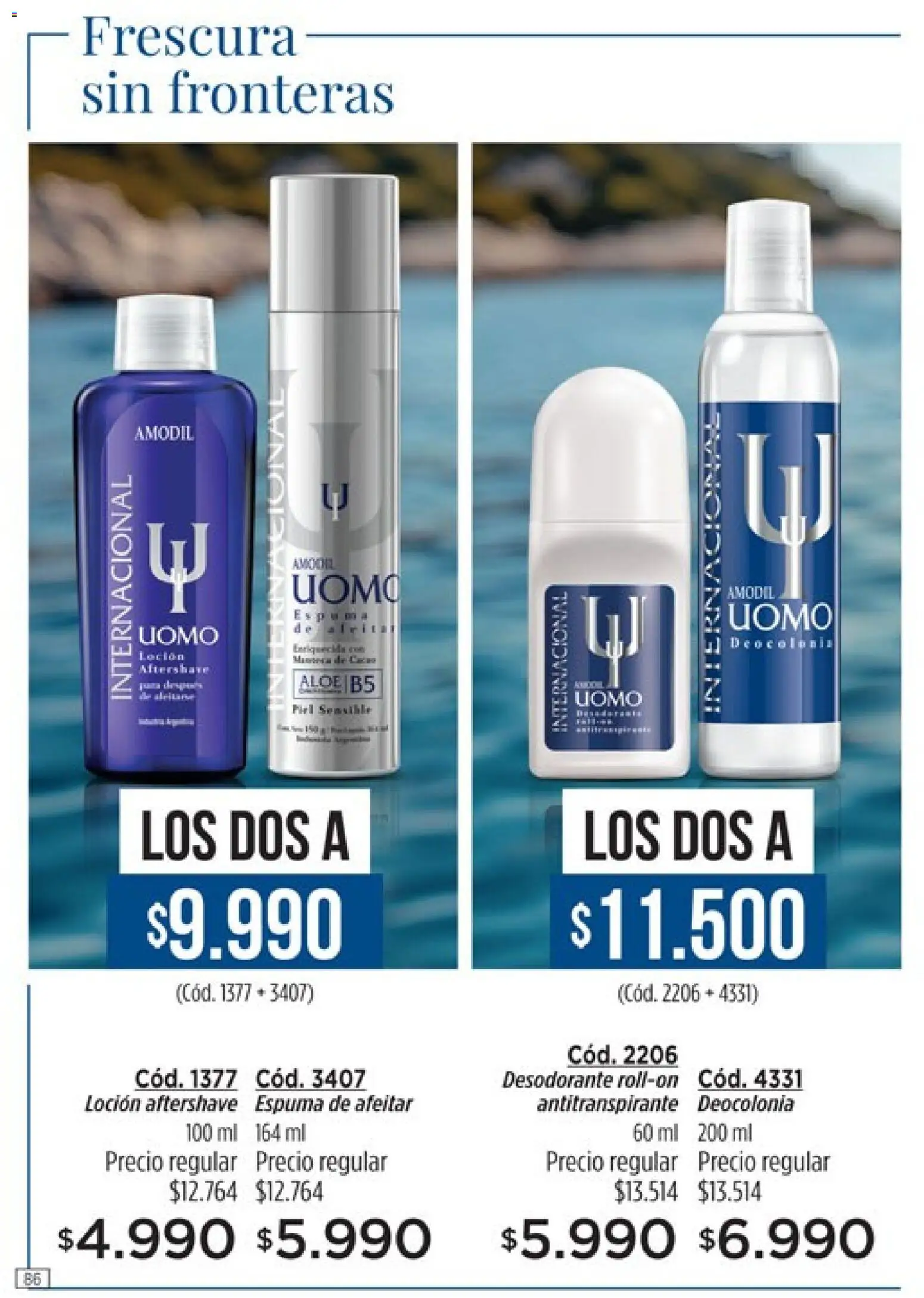 Catálogo Amodil Campaña 1/2026 │ válido desde el 01.01.2026 | Página: 86 | Productos: Loción, Desodorante, Antitranspirante, Espuma