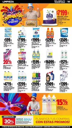 Vista previa Yaguar catálogo válido desde el 09.02.2026 | Página: 10 | Productos: Desinfectante, Inodoro, Jabón líquido, Jabón