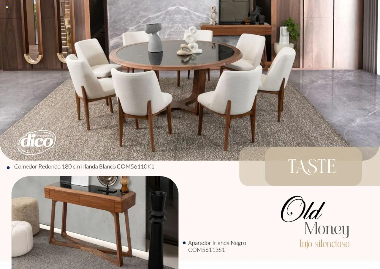 Nuevas ofertas de Muebles Dico válidas en toda la República Mexicana desde el 13.02.2025. ¡Encuentra las mejores ofertas en Muebles Dico catálogo Colección Old Money! | Página: 10 | Productos: Aparador