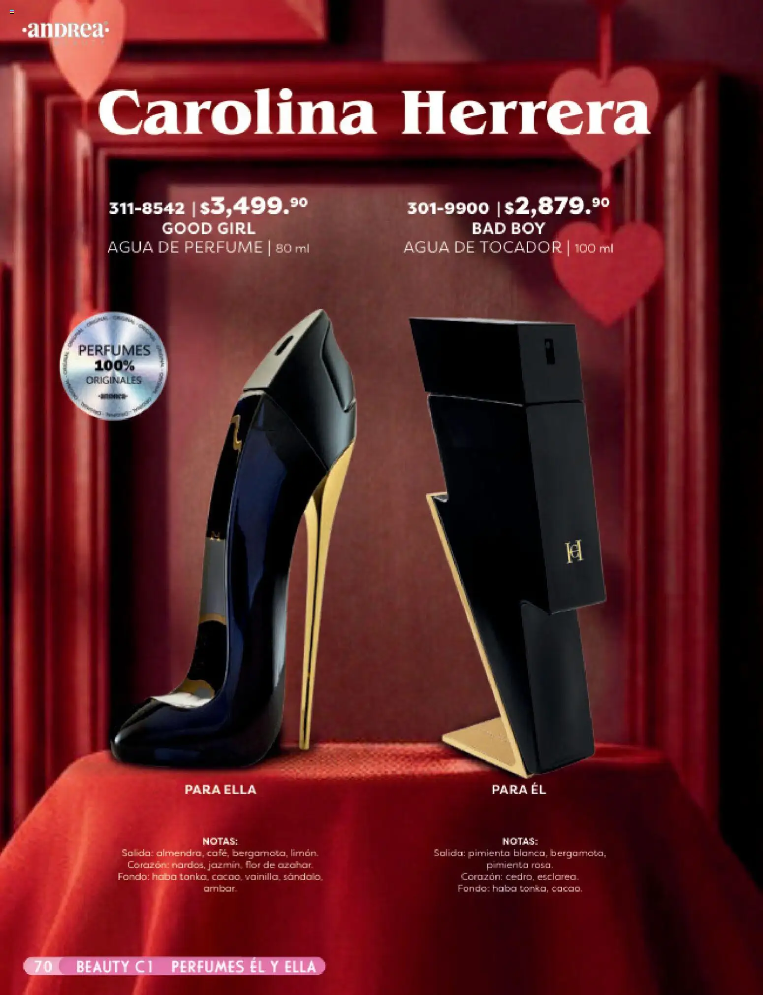 Nuevas ofertas de Andrea válidas en toda la República Mexicana desde el 25.01.2026. ¡Encuentra las mejores ofertas en Andrea catálogo Beauty! | Página: 70 | Productos: Pimienta, Agua, Pimiento, Perfume