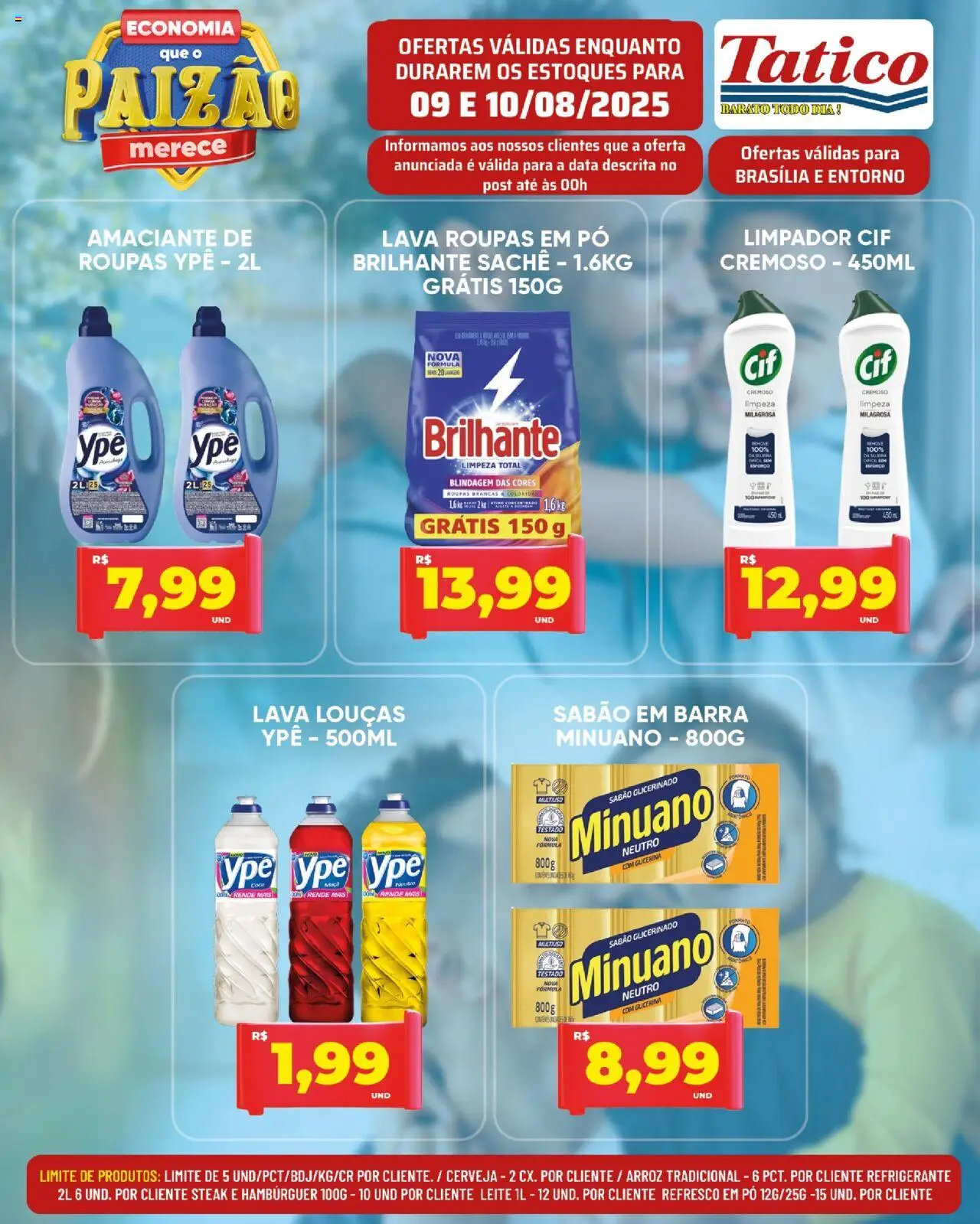 Tatico Folheto - válido de 09.08.2025 | Página: 12 | Produtos: Sabão, Leite, Cerveja, Arroz