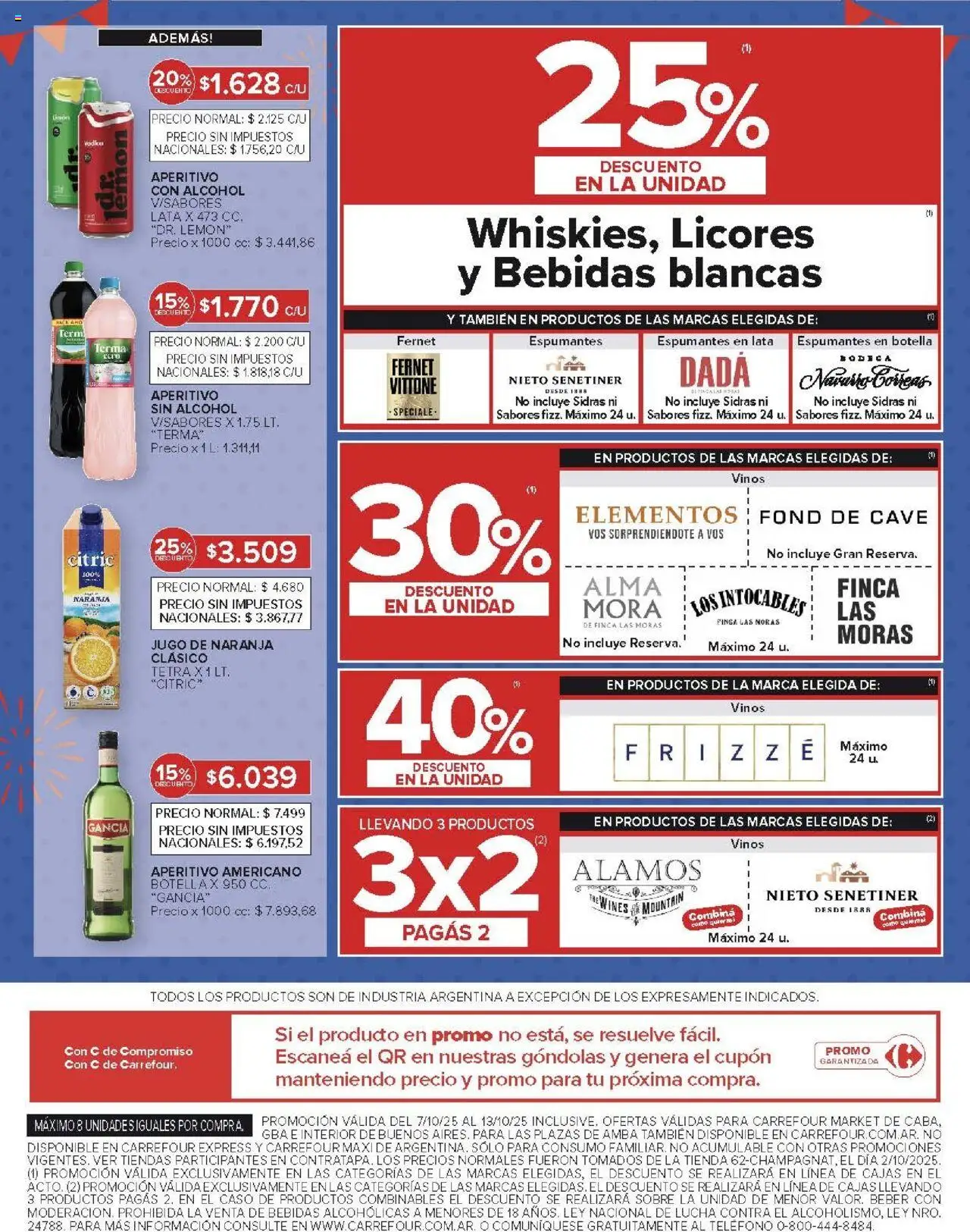 Carrefour ofertas │ válido desde el 07.10.2025 | Página: 41 | Productos: Caso, Botella, Sobre, Limón