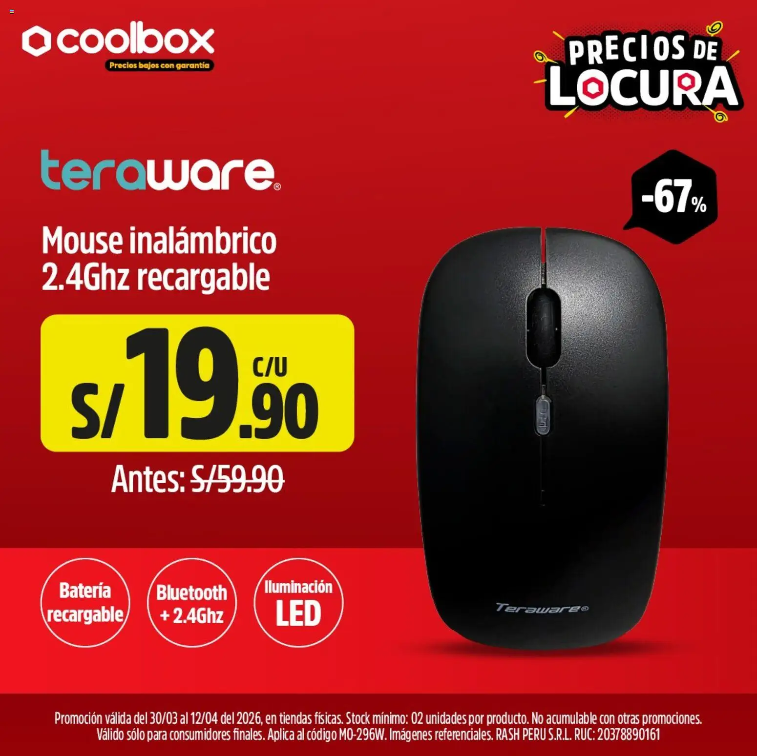Catálogo Coolbox válido desde 30.03.2026 | Página: 2 | Productos: Batería, Mouse