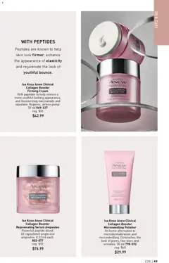 Preview of Isa Knox Anew Clinical Collagen Booster Firming Cream, With peptides to help restore a more youthful looking appearance, and moisturizing niacinamide and squalane. Hygienic, airless pump. 50 ml 069-327 from shop Avon valid from 18.12.2025 | Page: 49