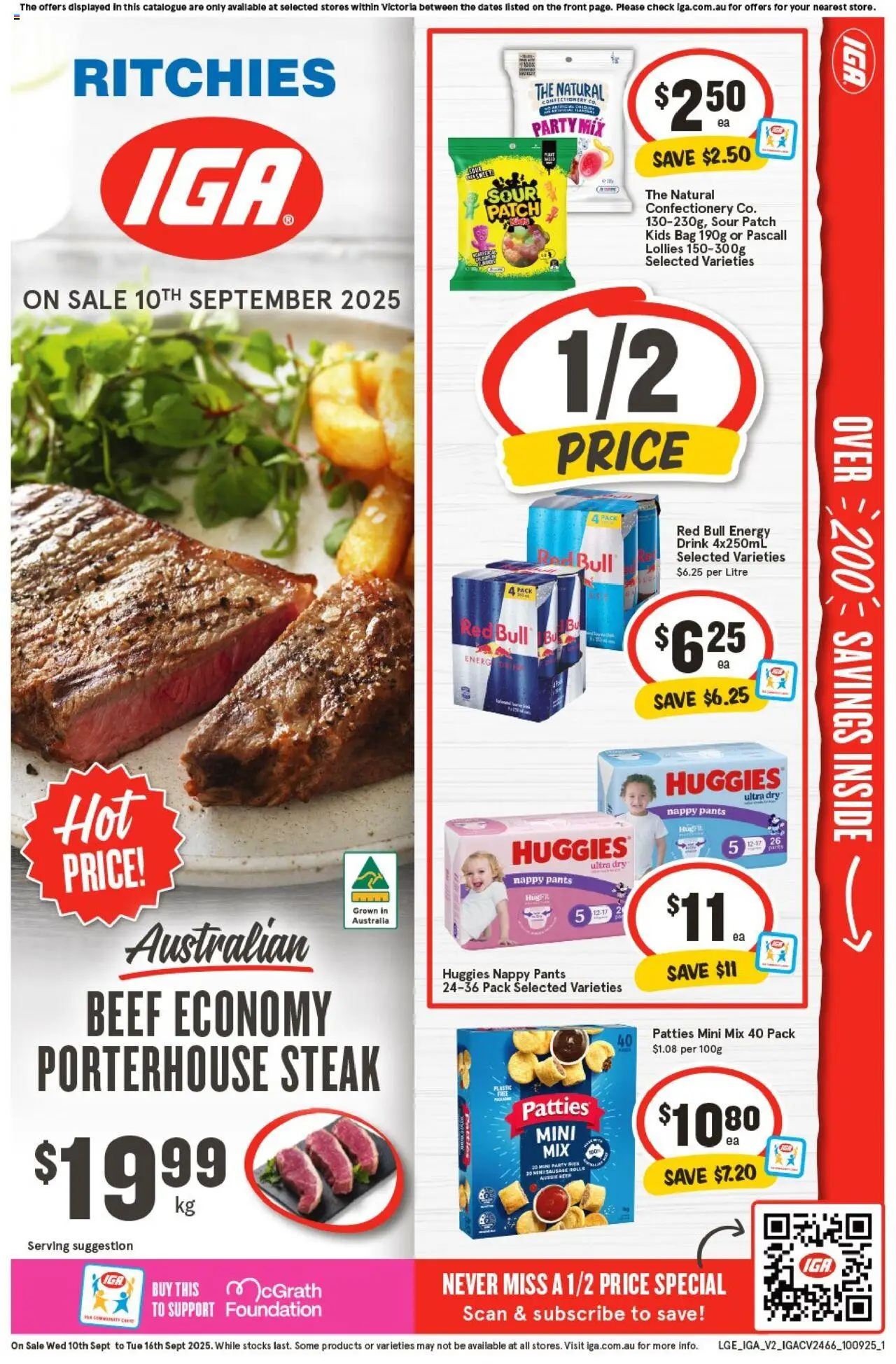 IGA catalogue - valid from 10.09.2025 | Page: 1 | Products: Beef, Pants, Steak, Bag
