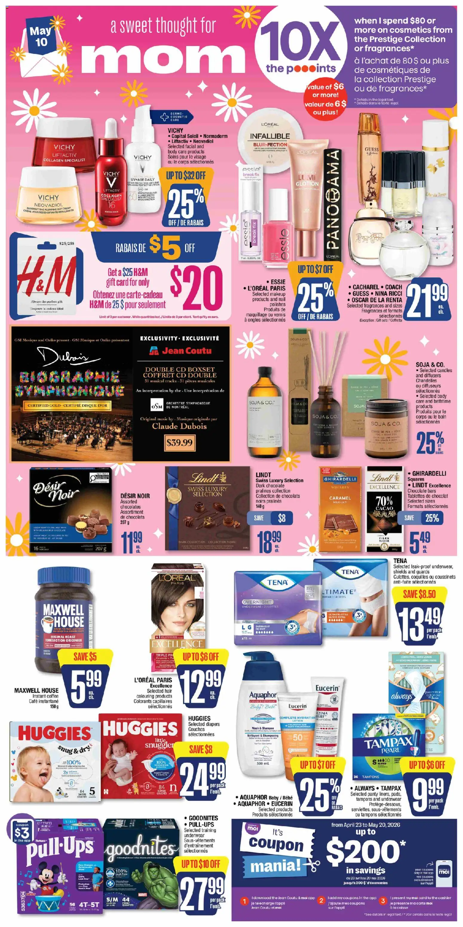 Jean Coutu flyer valid from 30.04.2026 | Page: 2 | Products: Cream, Shampoo, Milk, Chocolate