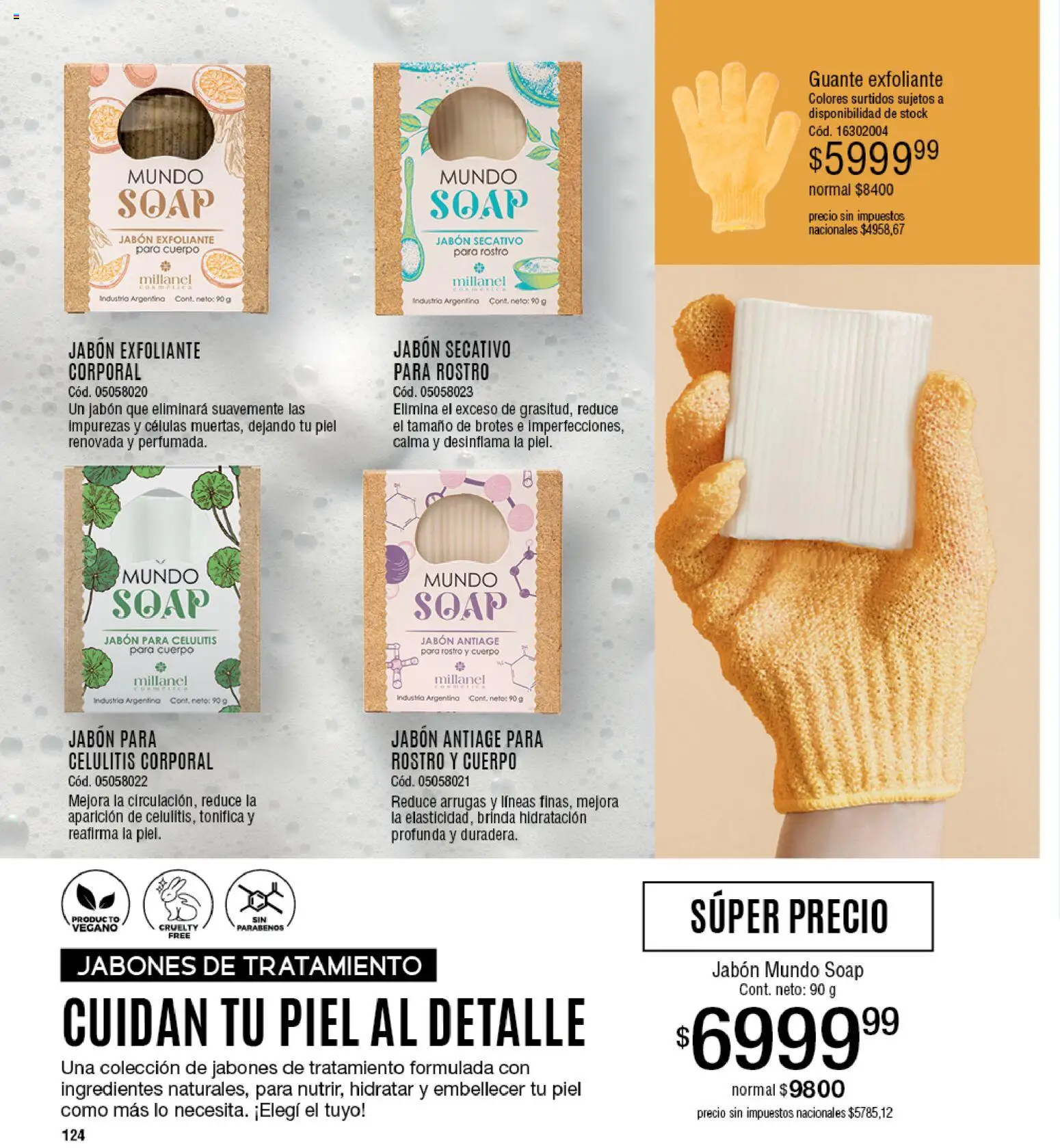 Millanel - Catálogo │ válido desde el 30.03.2026 | Página: 124 | Productos: Guante, Jabón, Guante exfoliante
