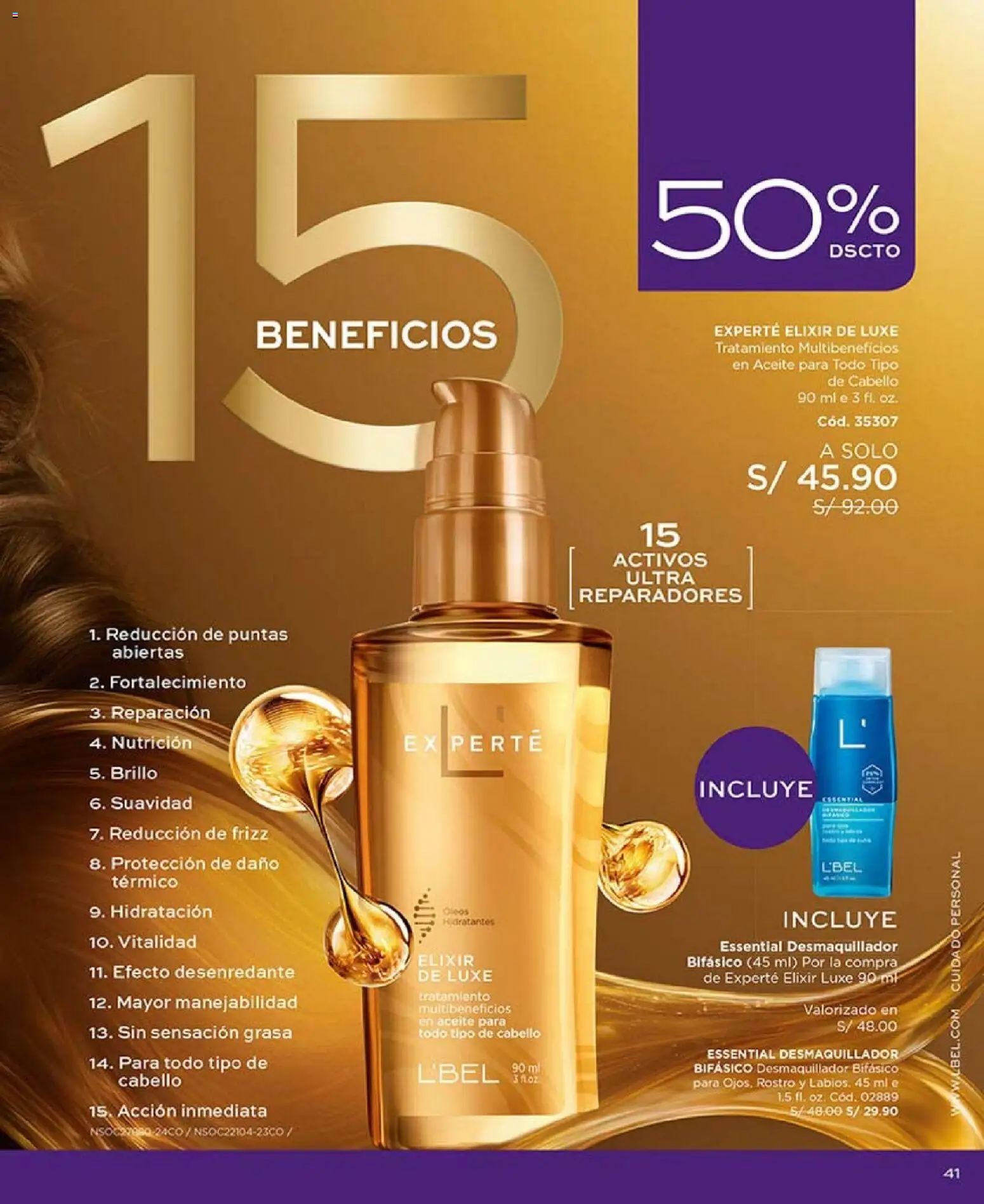 Catálogo L'Bel válido desde 17.01.2026 | Página: 41 | Productos: Aceite