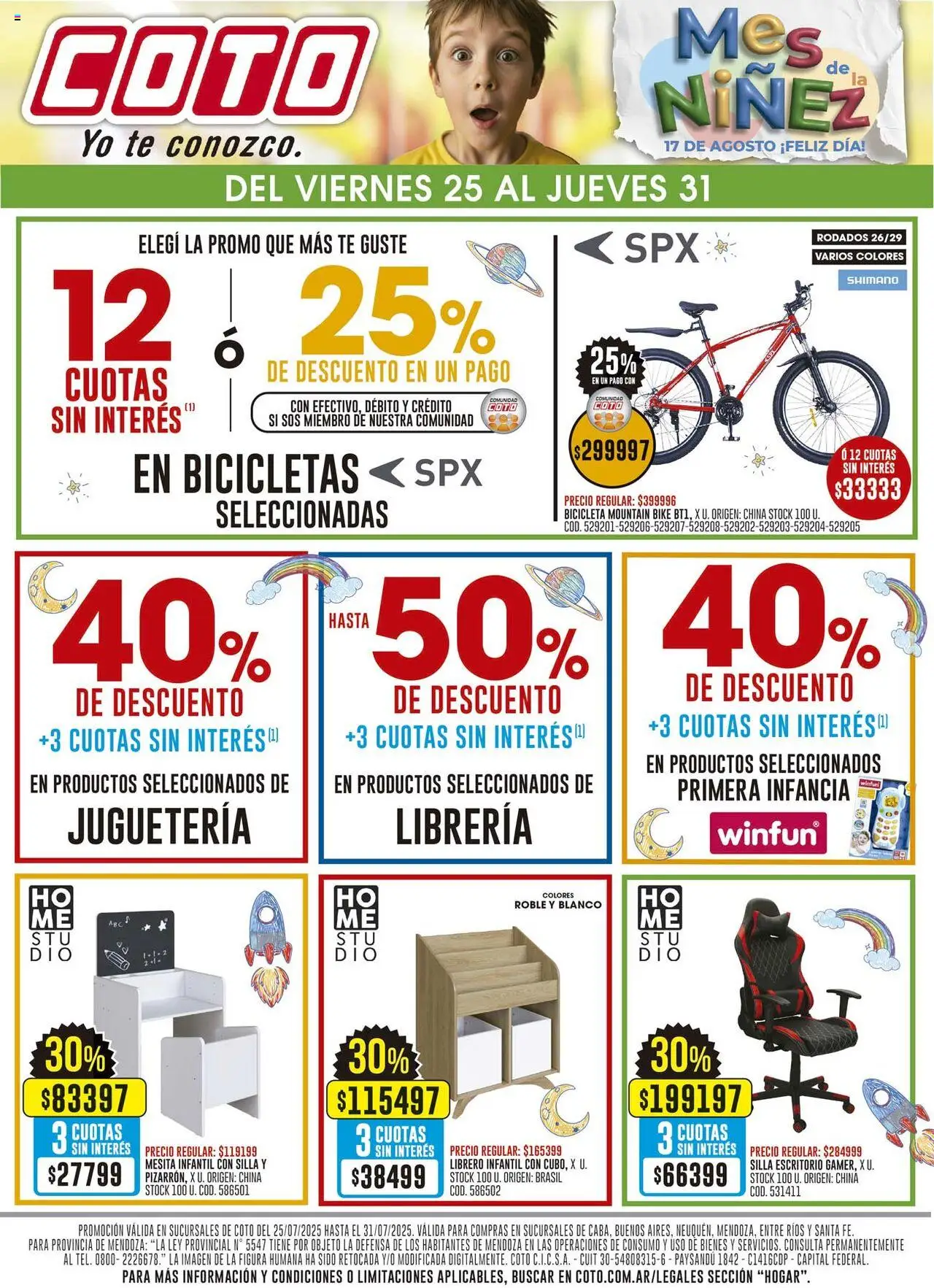 Coto hogar │ válido desde el 25.07.2025 | Página: 1 | Productos: Escritorio, Silla, Té