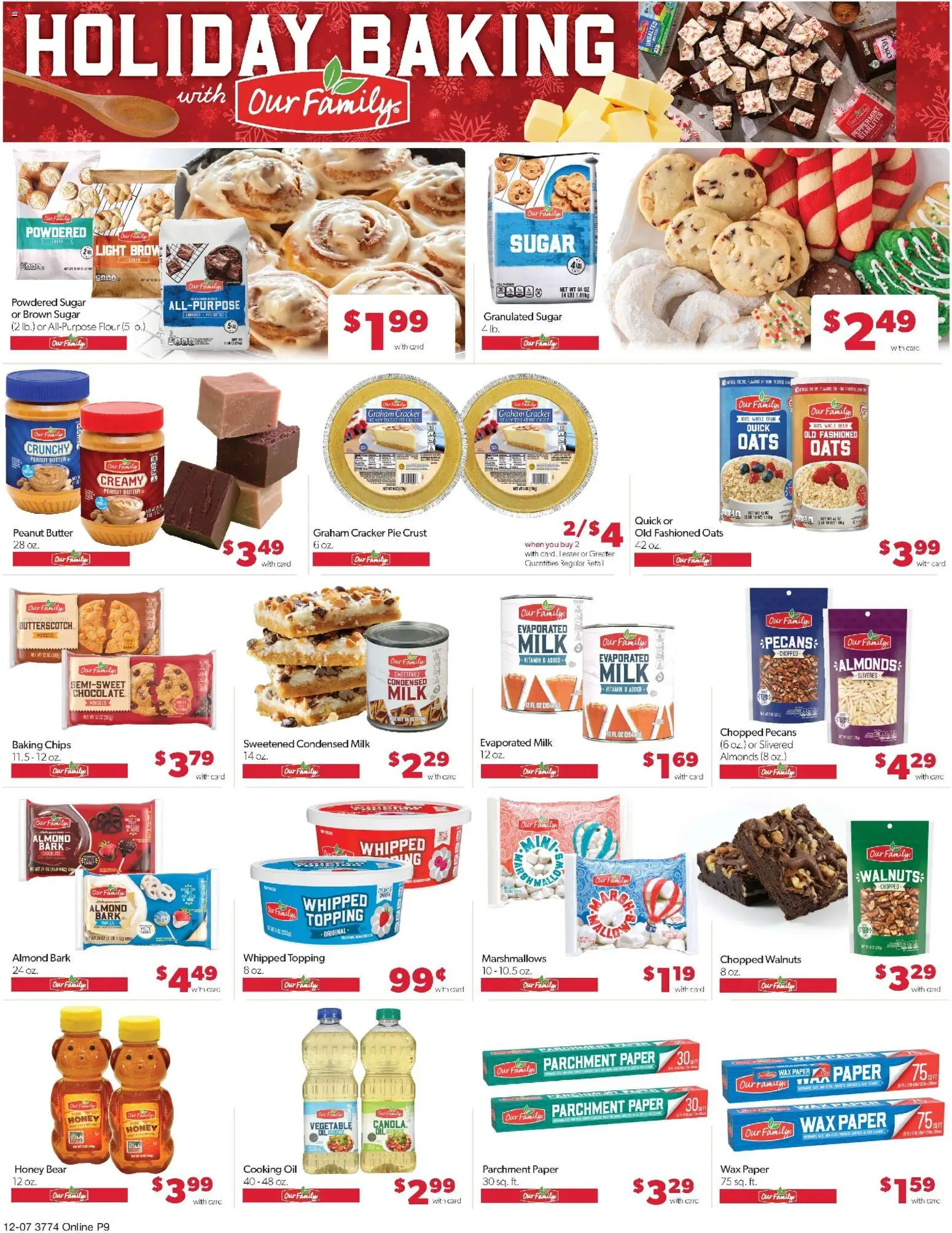 Family Fare Weekly Ad - NE - valid from 07.12.2025 | Page: 9 | Products: Butter, Chocolate, Chips, Sugar
