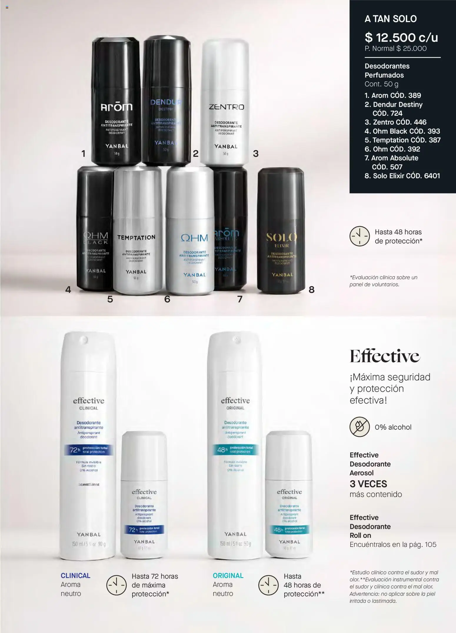 Yanbal revista - valida desde el 31.01.2026 | Página: 125 | Productos: Sobre, Desodorante, Antitranspirante, Tintura