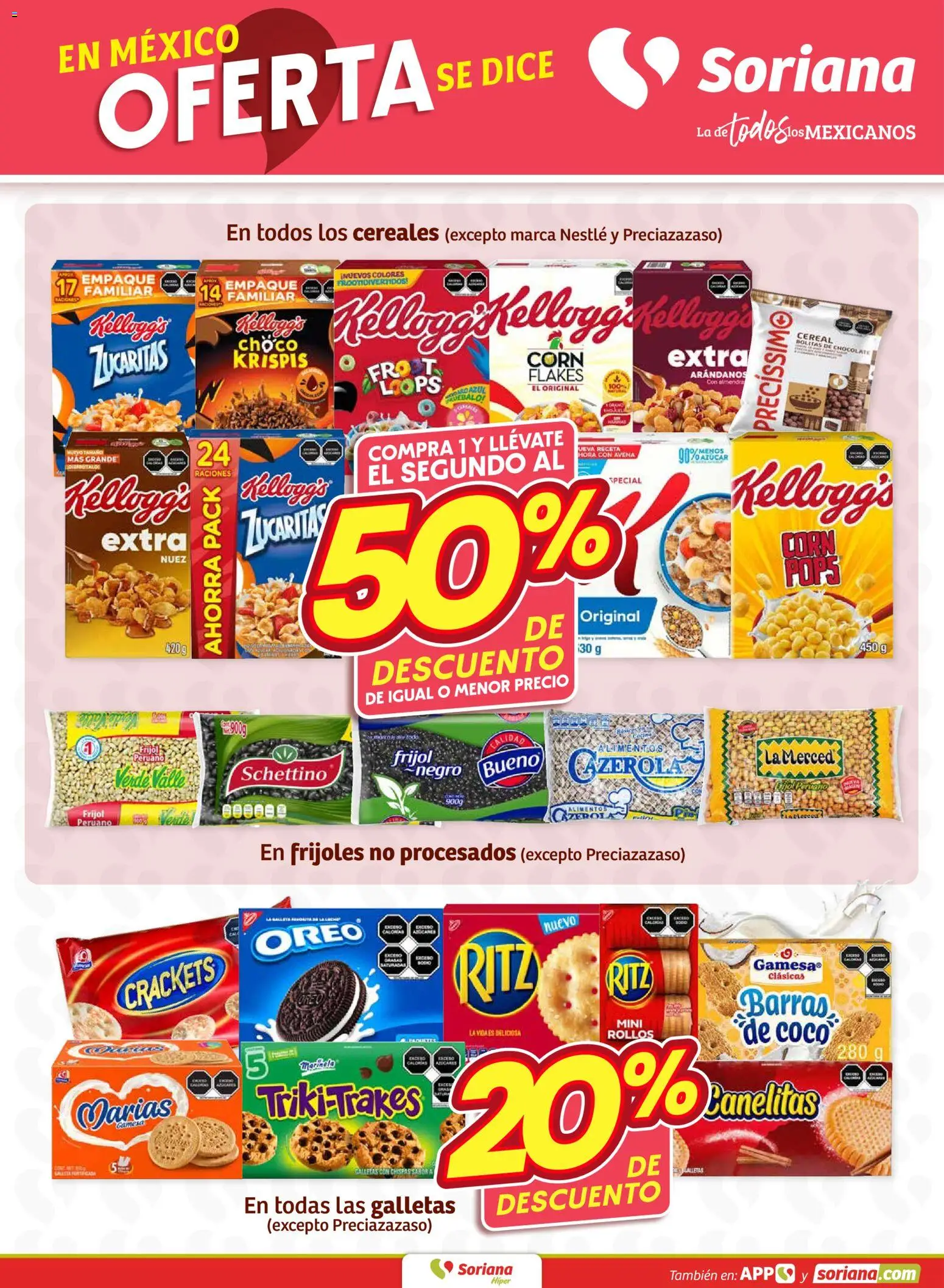 Nuevas ofertas de Soriana válidas en toda la República Mexicana desde el 26.02.2026. ¡Encuentra las mejores ofertas en Soriana - Fin de Semana Híper: Ags, Nay, Jal, Qro, Col, Mich, Gto, Hgo, Tlax, Mor, Pue, Gro, Oax, Edo. de Mex, Valle de México, Za! | Página: 3 | Productos: Chocolate, Arándanos, Nuez, Galletas