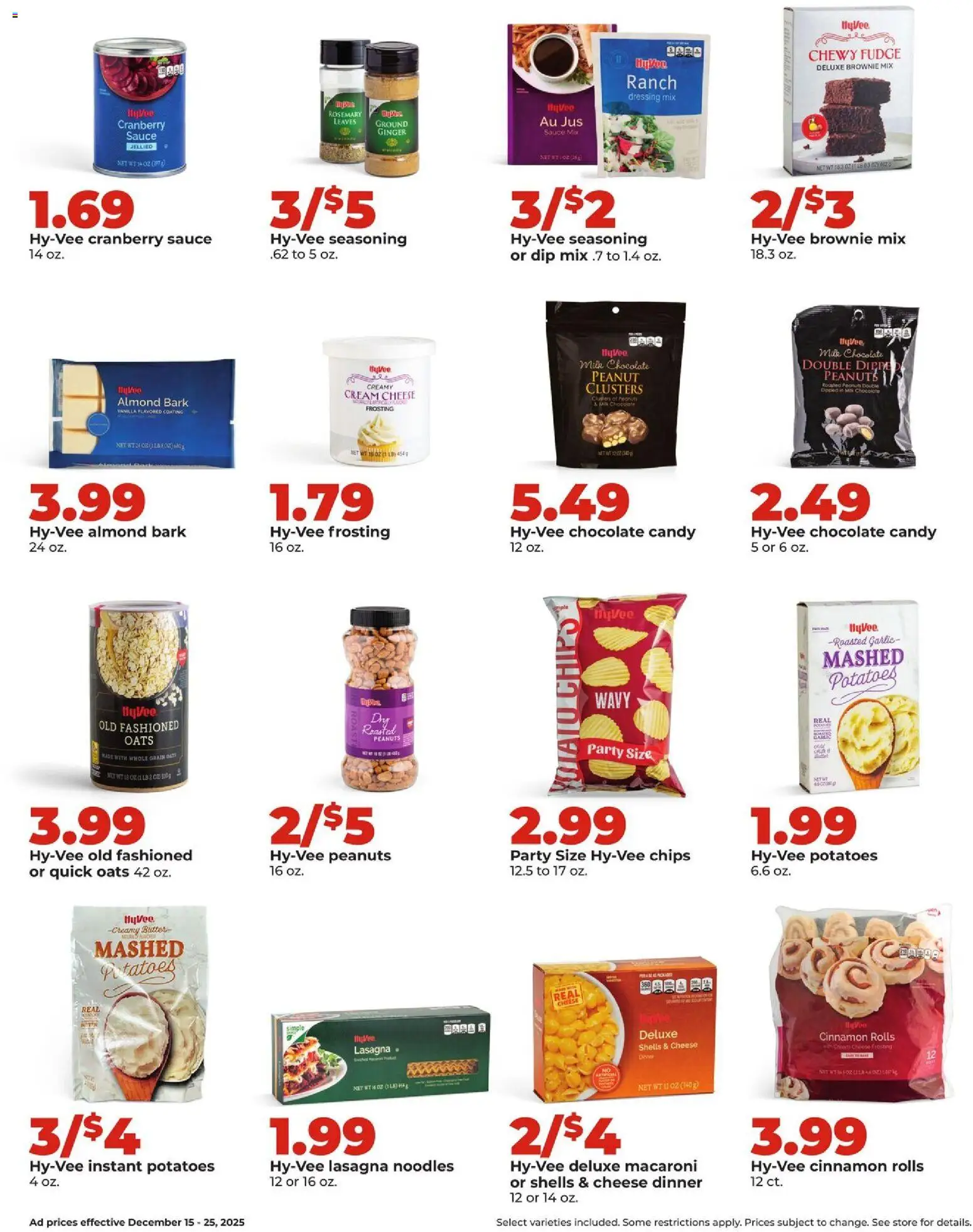 HyVee Weekly Ad - valid from 15.12.2025 | Page: 25 | Products: Milk, Cheese, Noodles, Sauce