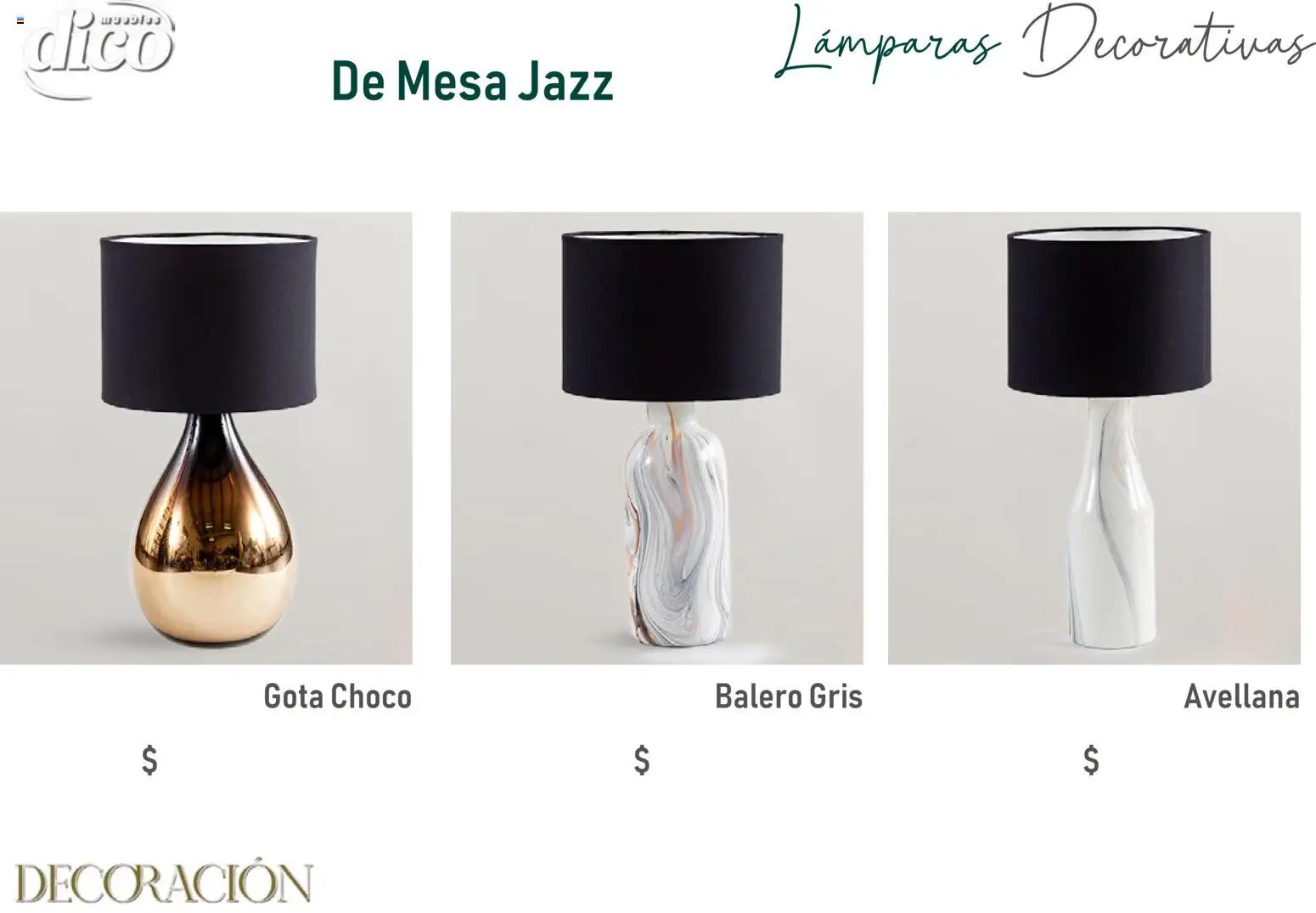 Nuevas ofertas de Muebles Dico válidas en toda la República Mexicana desde el 09.12.2025. ¡Encuentra las mejores ofertas en Muebles Dico catálogo Decoración! | Página: 47 | Productos: Mesa