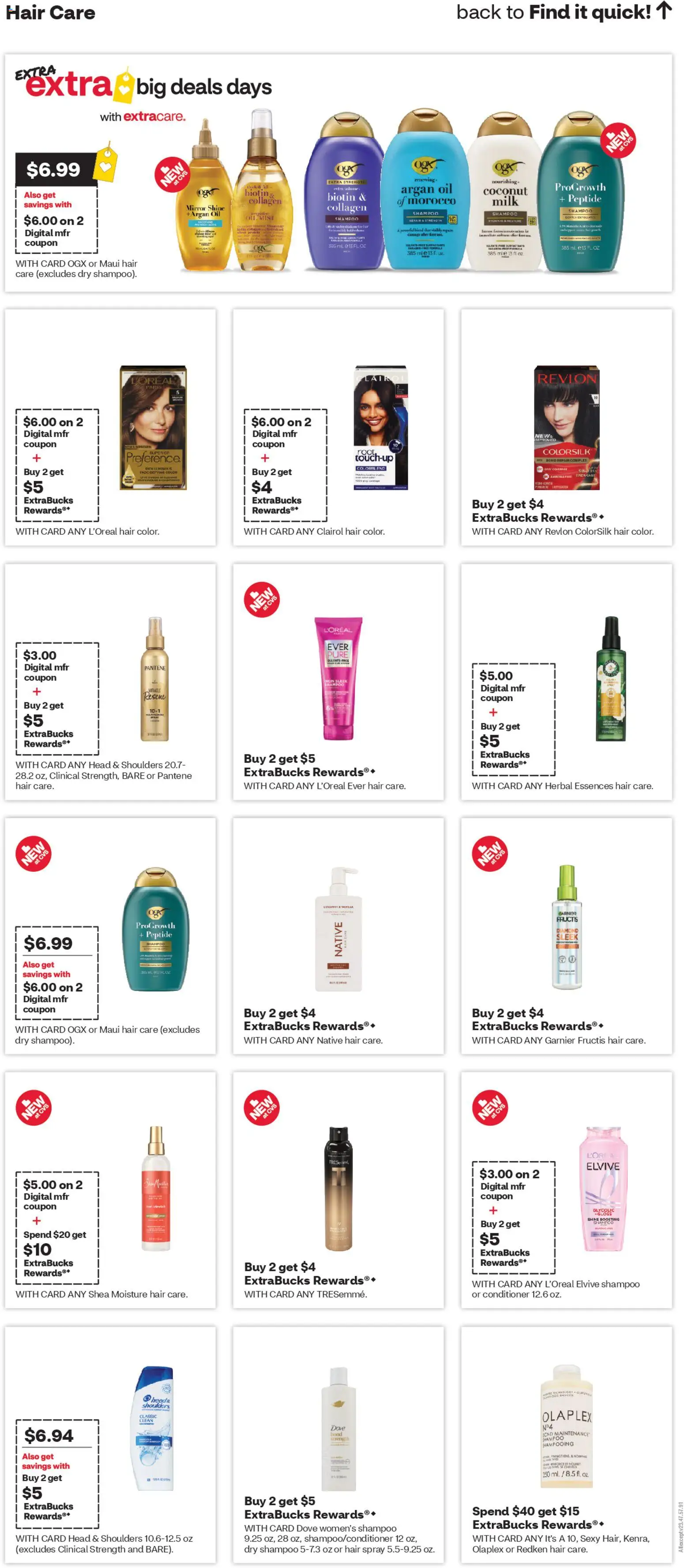 CVS Pharmacy Weekly Ad - TX - valid from 11.01.2026 | Page: 12 | Products: Biotin, Hair spray, Milk, Oil