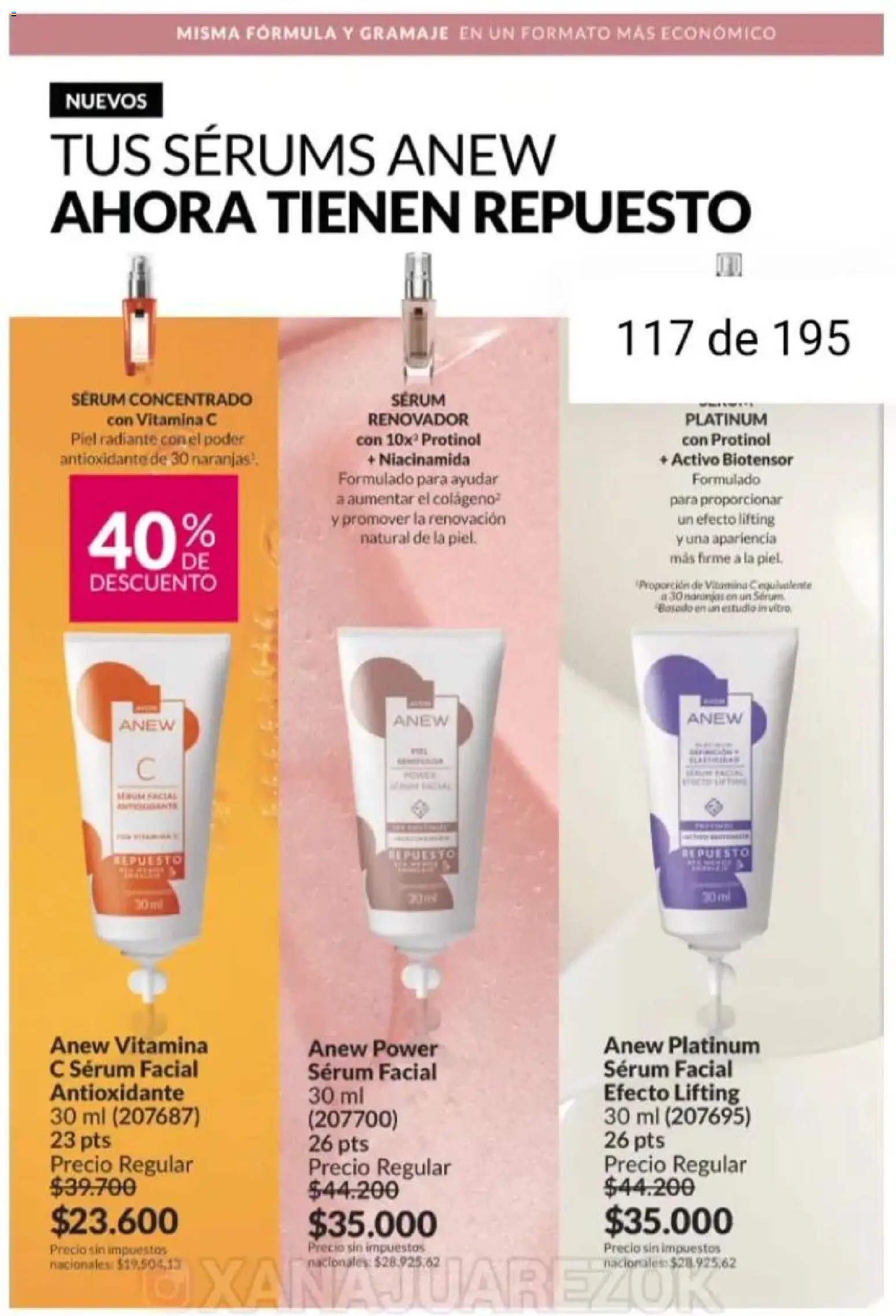 Catálogo AVON Campaña 1/2026 │ válido desde el 01.01.2026 | Página: 107 | Productos: Serum, Naranjas, Radiante