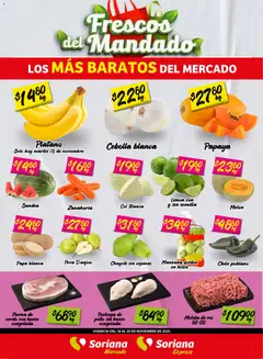 Vista previa de Soriana - Frescos del Mandado Mercado: BCS, Son y Sin, nuevo folleto de la tienda, válido en México a partir del 18.11.2025