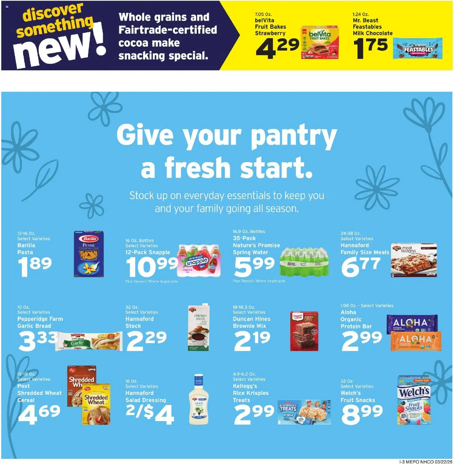 Hannaford Weekly Ad - valid from 22.03.2026 | Page: 11 | Products: Milk, Chocolate, Rice, Garlic
