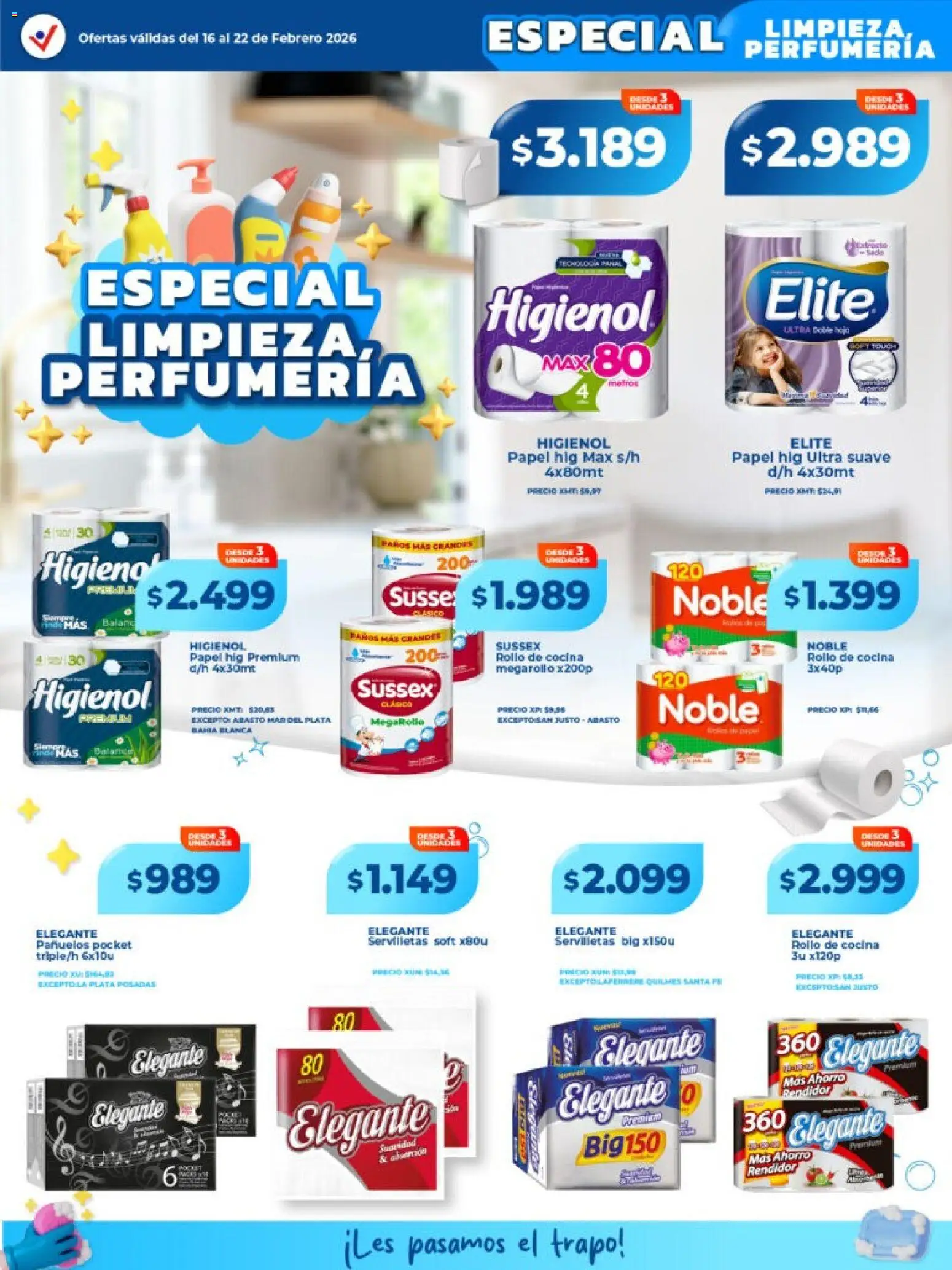 Vital - Especial limpieza │ válido desde el 16.02.2026 | Página: 9 | Productos: Cocina, Servilletas