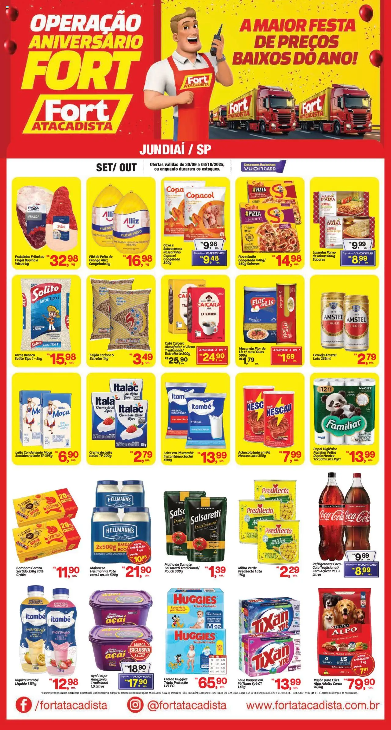 Fort Atacadista Folheto - válido de 30.09.2025 | Página: 1 | Produtos: Fragrância, Arroz, Cálcio, Açúcar