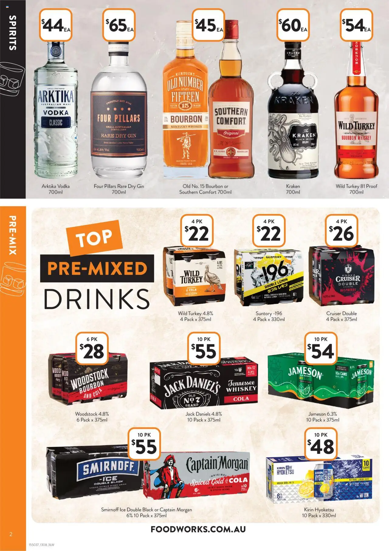 Foodworks catalogue - valid from 13.08.2025 | Page: 2 | Products: Gin, Vodka, Lemon, Turkey