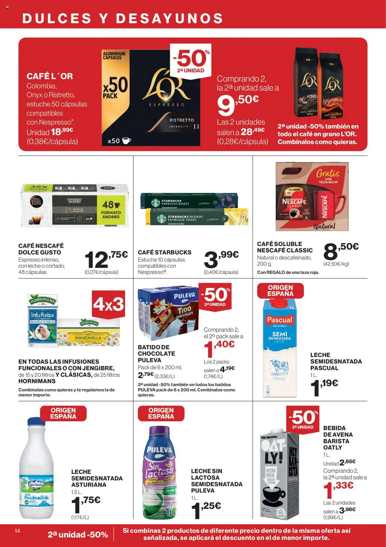 Nuevas ofertas de El Corte Inglés válidas en toda la República Mexicana desde el 11.09.2025. ¡Encuentra las mejores ofertas en El Corte Inglés - Catálogo Nuestros Mejores Precios! | Página: 14 | Productos: Avena, Leche, Café, Estuche